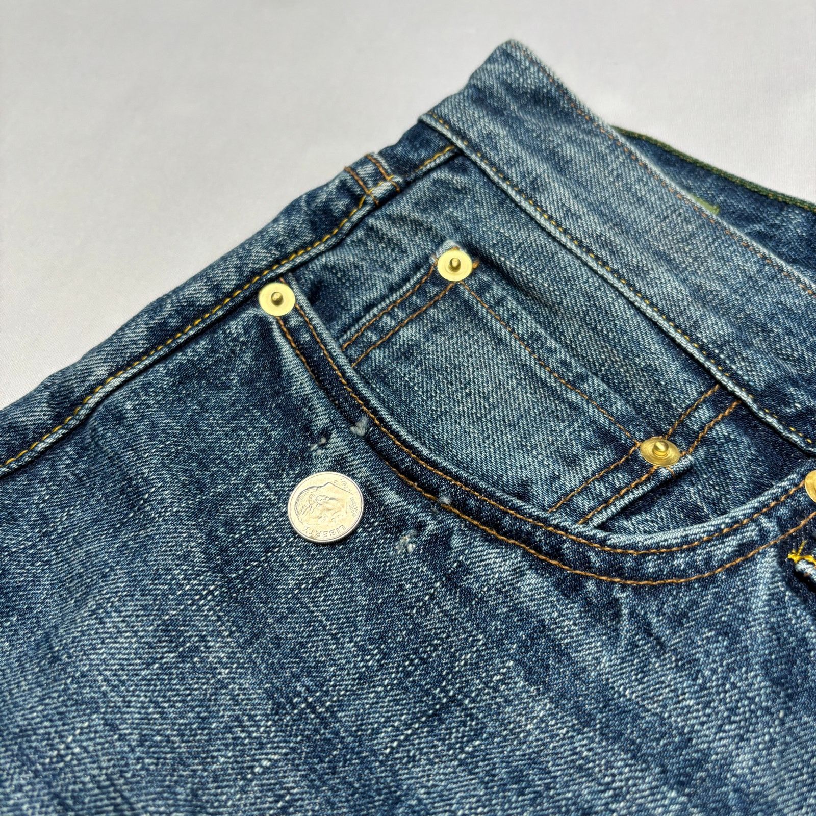 Sid Mashburn $295 Sid Mashburn Slim Straight Jeans Selvedge 33x34 Size US 33 - 12 Thumbnail