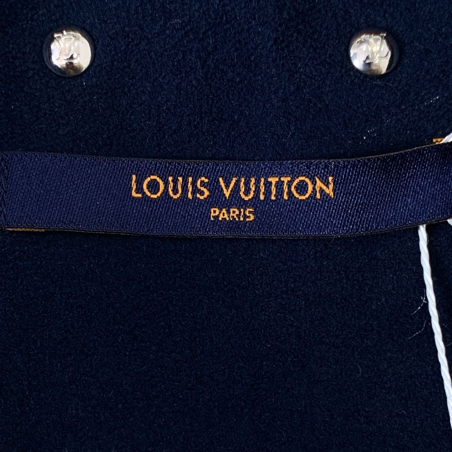 Louis Vuitton [Louis Vuitton] Navy Cotton Hooded Drawstring Zip-Up Sweatsh Size L / US 10 / IT 46 - 2 Thumbnail
