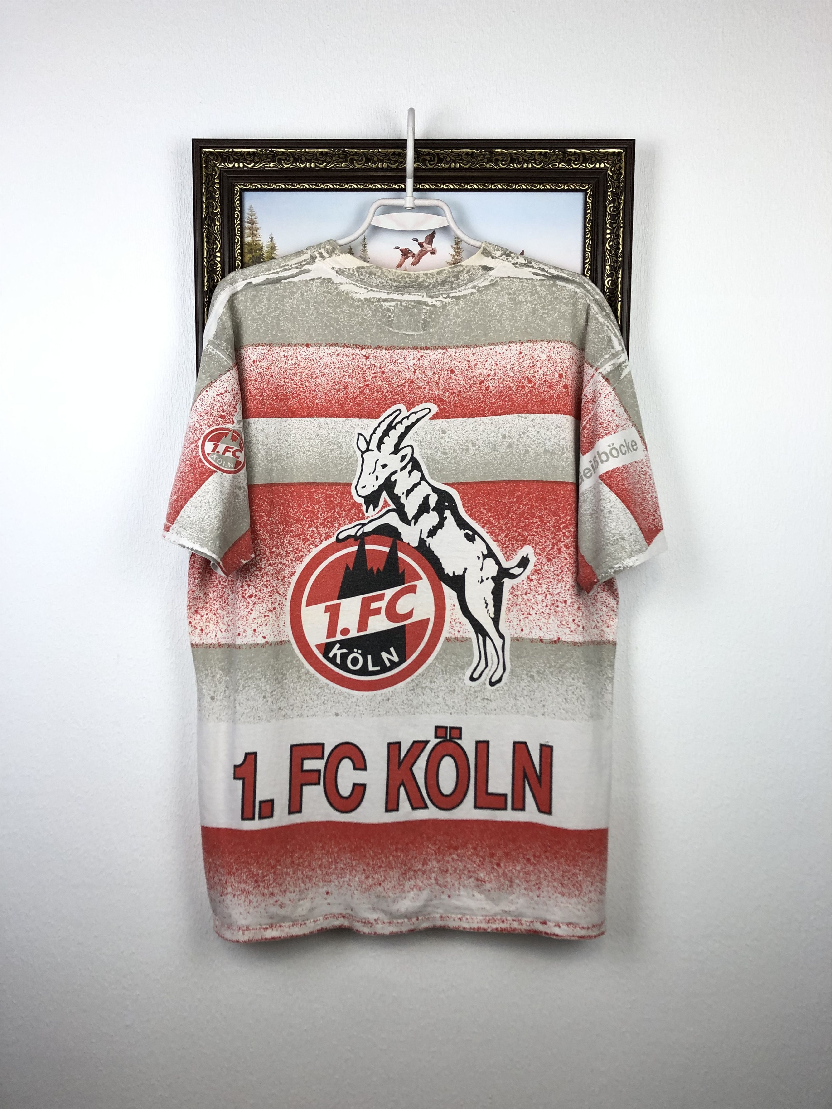 Vintage Vintage 90's Koln Football Shirt Soccer Jersey Over Print Size US XL / EU 56 / 4 - 1 Thumbnail