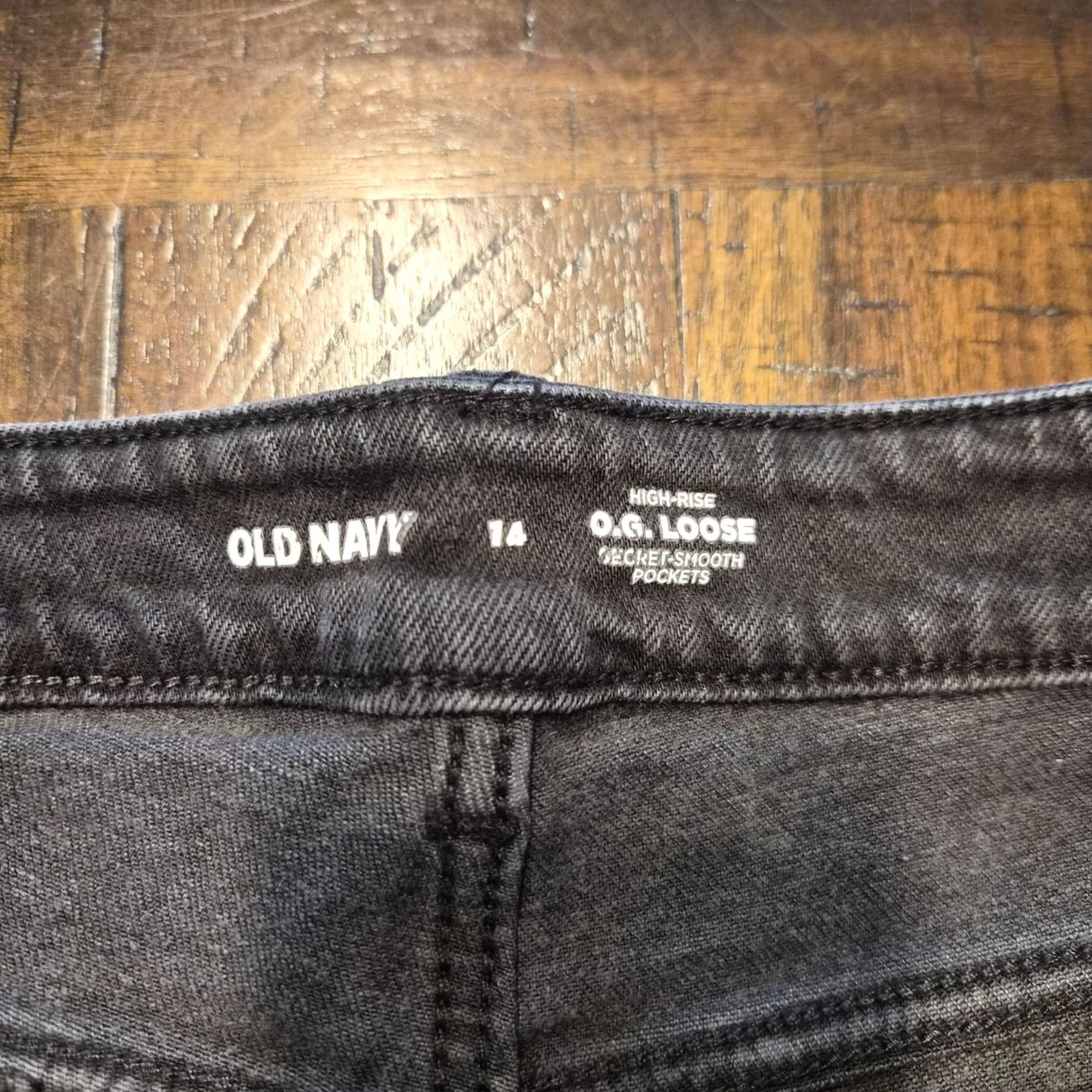 Old Navy Old Navy High Rise O.G. Loose Secret Smooth Pockets Denim Jeans Size 14 Black Womens Size 36" / US 14 / IT 50 - 3 Thumbnail
