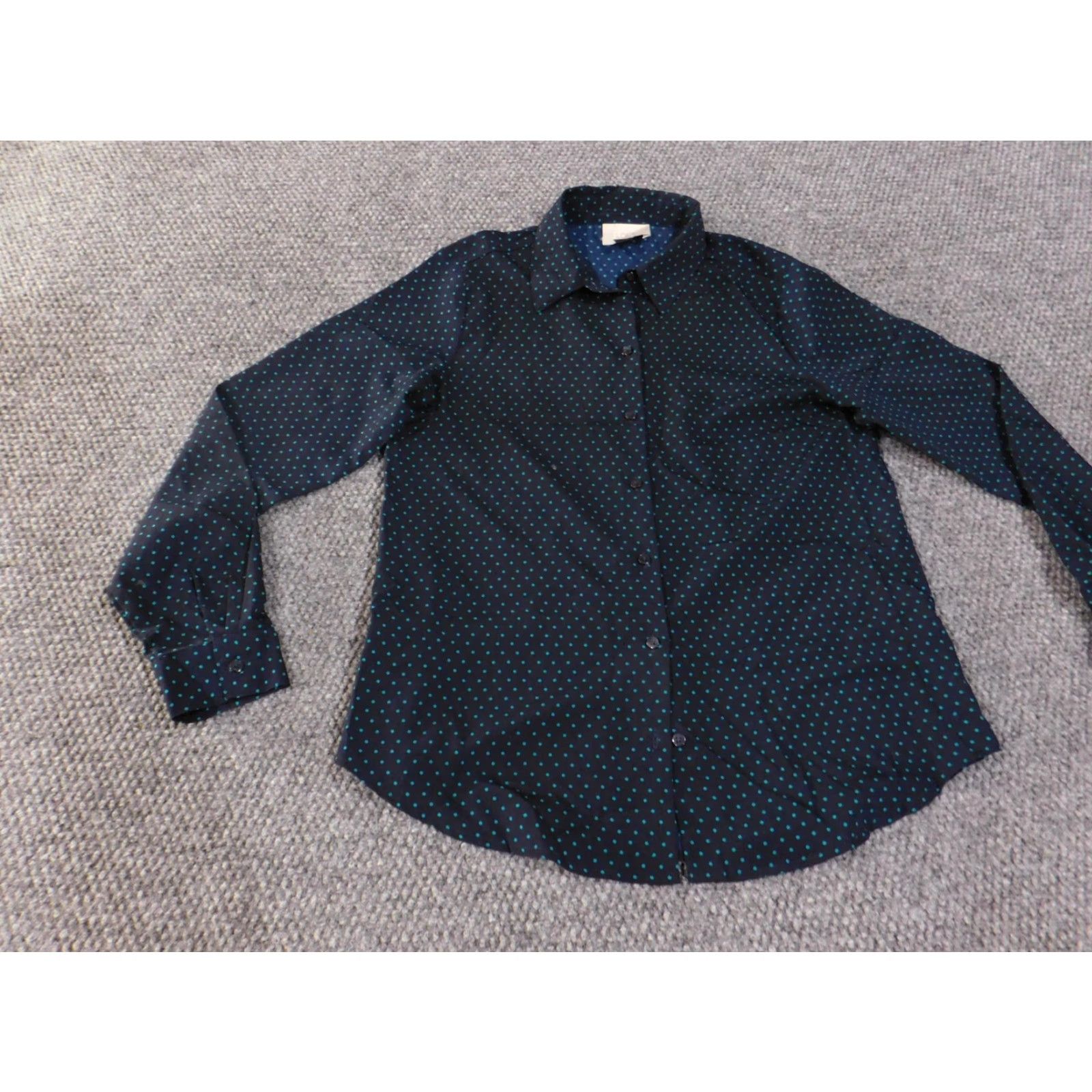 Loft VINTAGE Ann Taylor Loft Shirt Womens XS Polka Dot Button Down Long Sleeve Blouse Top Size XS / US 0-2 / IT 36-38 - 3 Thumbnail