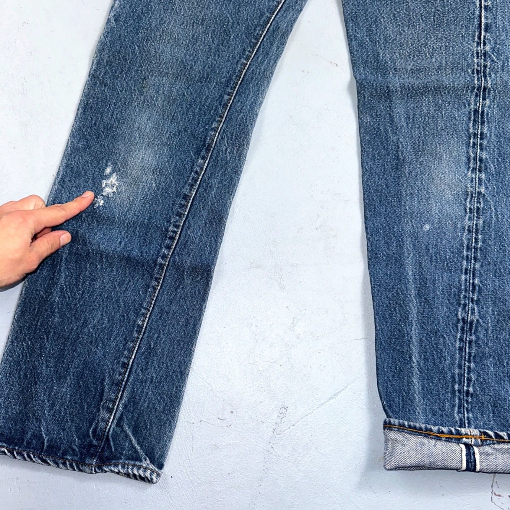 Levi's VINTAGE Levis 501 XX 80s Redline Selvedge USA Jeans Med Wash 27x34 Act 24x30 Size US 27 - 3 Thumbnail