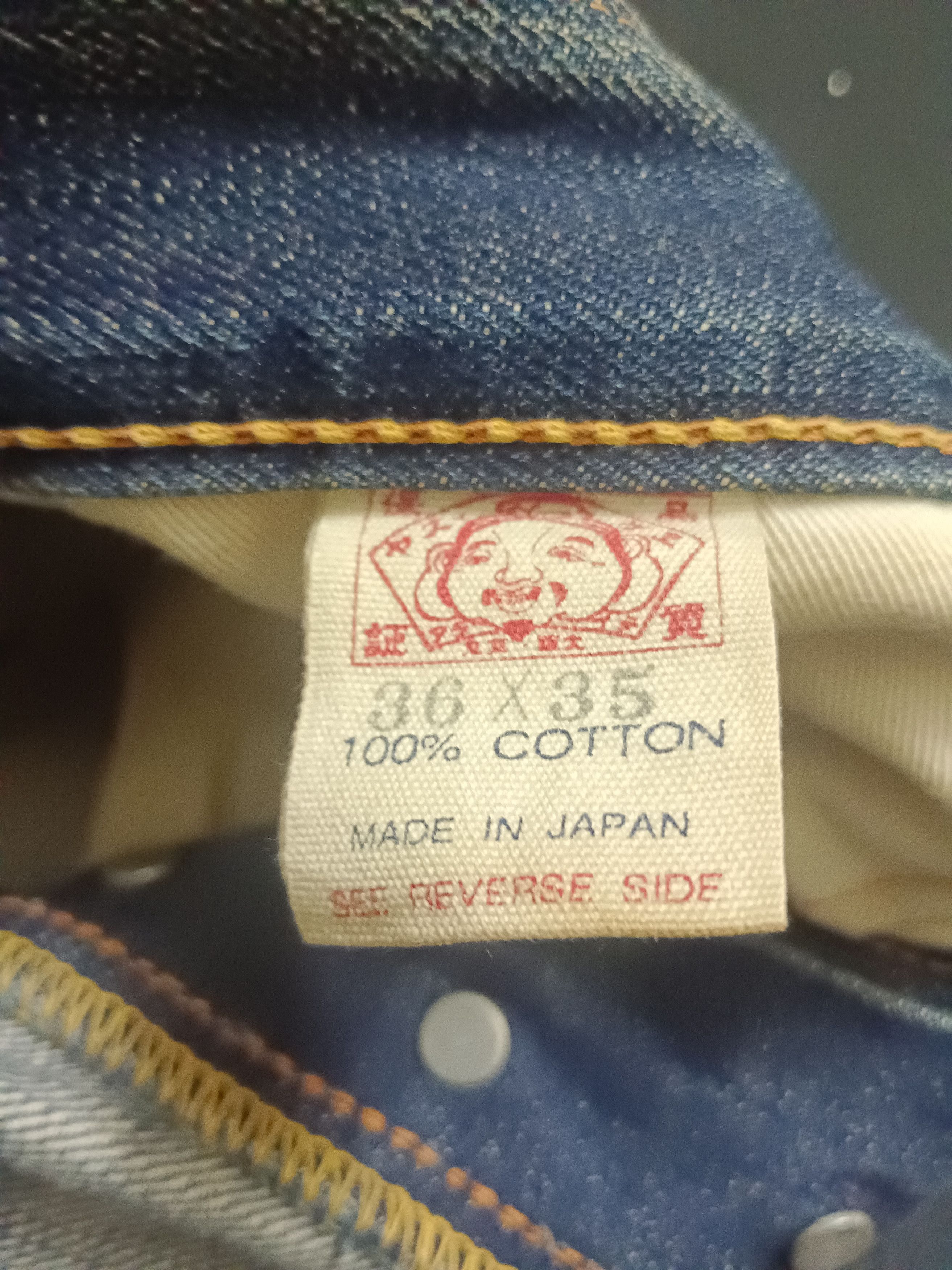 Evisu × Japanese Brand × Vintage Mighty Evisu vintage daicock big logo selvedge jeans Size US 36 / EU 52 - 13 Thumbnail