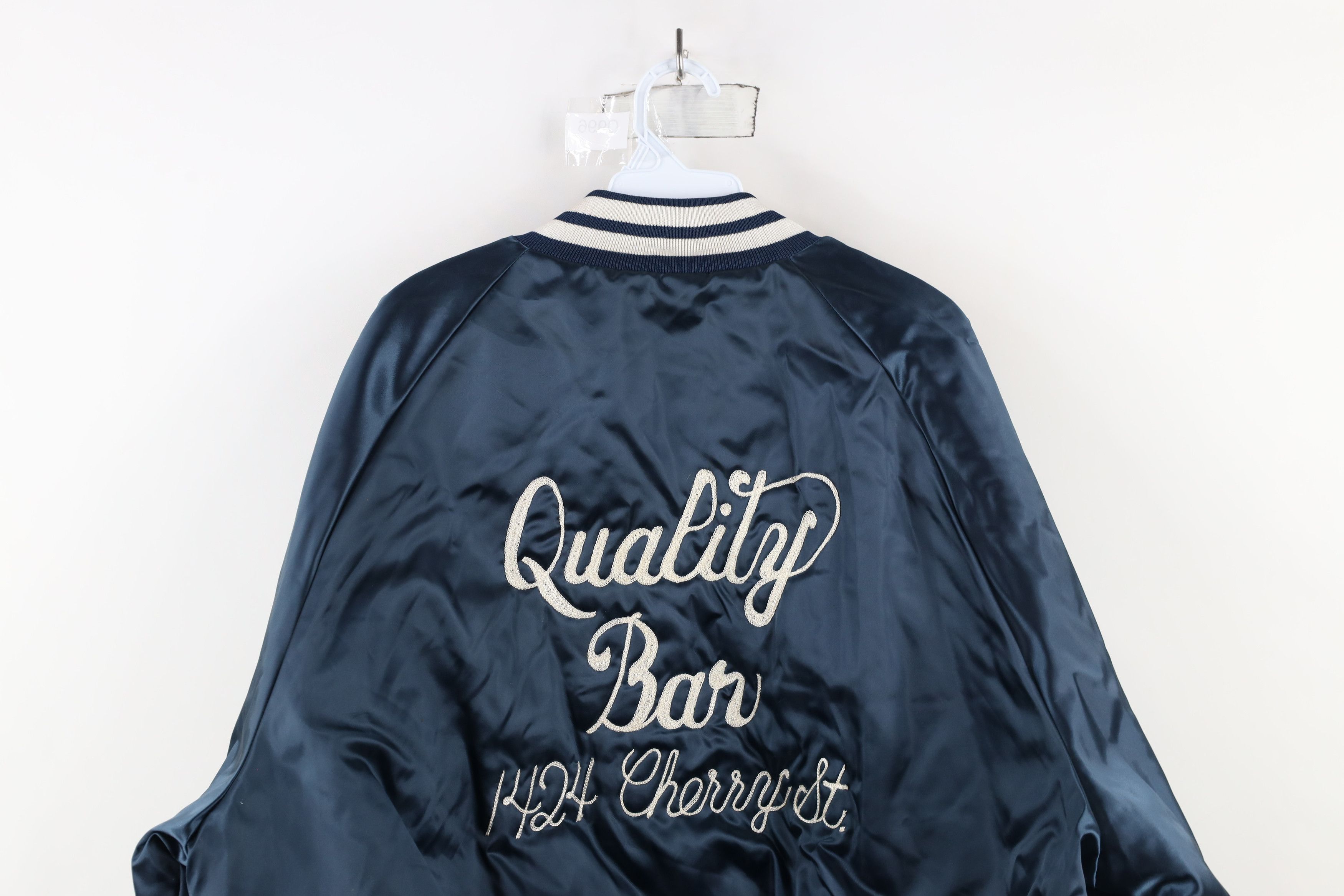 Vintage Vintage 80s Quality Bar Toledo Satin Bomber Jacket USA Size US XXL / EU 58 / 5 - 14 Thumbnail