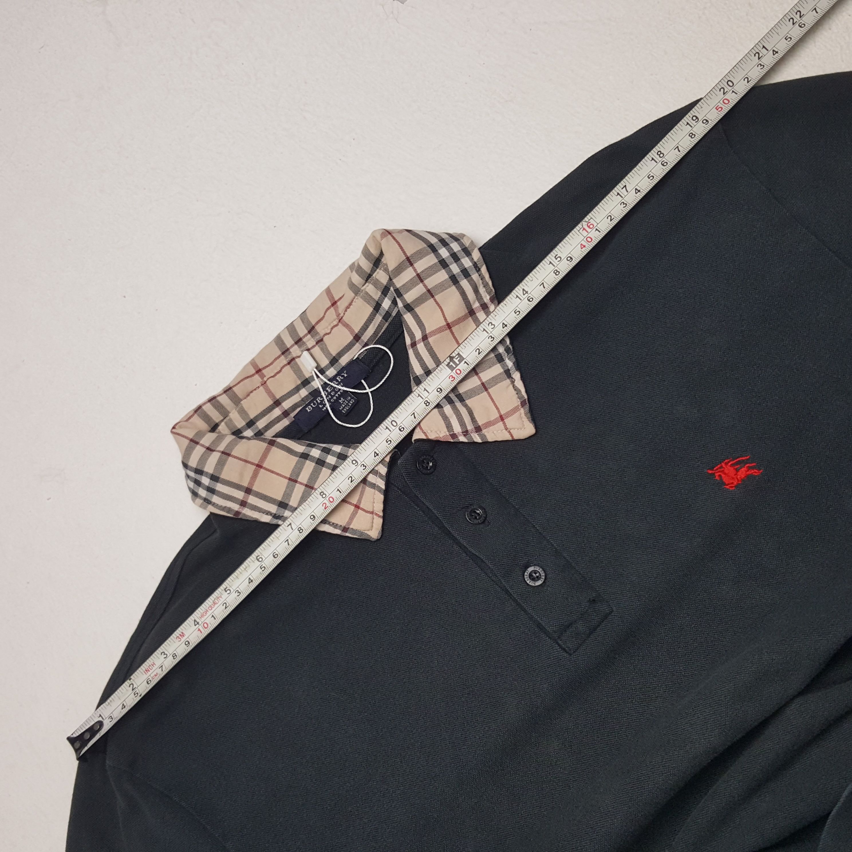 Burberry × Vintage Vintage Burberry London Nova Check Long Sleeve Polos Size US L / EU 52-54 / 3 - 9 Thumbnail