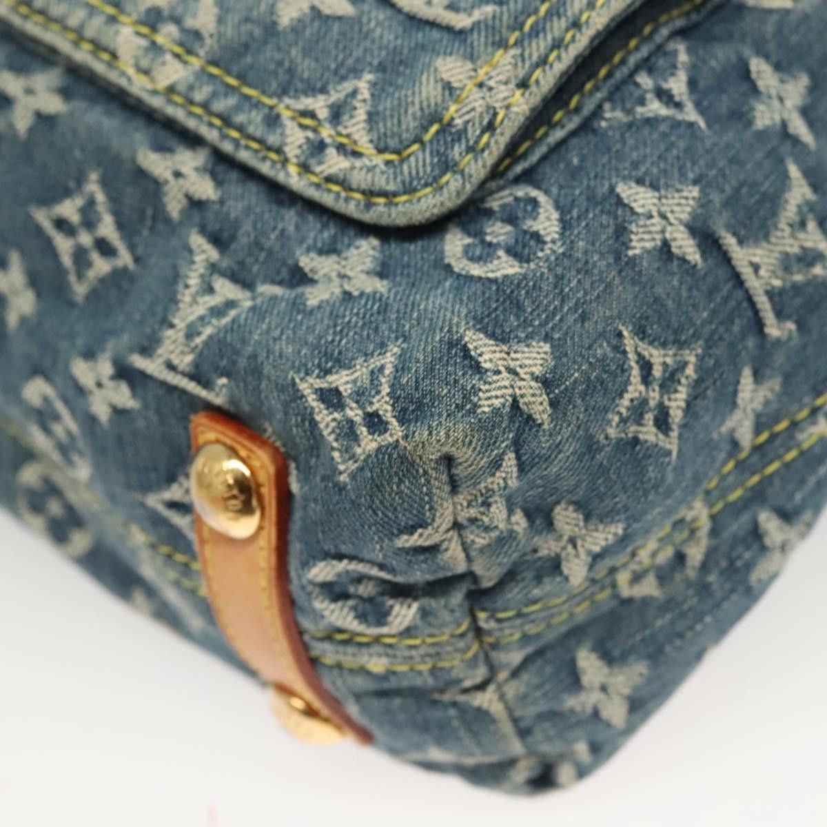 Louis Vuitton LOUIS VUITTON Monogram Denim Buggy GM Shoulder Bag Blue Size ONE SIZE - 11 Thumbnail