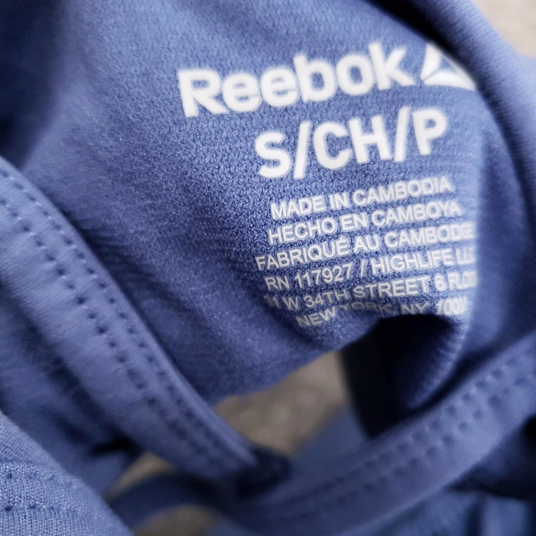Reebok Reebok Sports Bra Womens S Blue Indigo Medium Support Wicking Size ONE SIZE - 7 Thumbnail