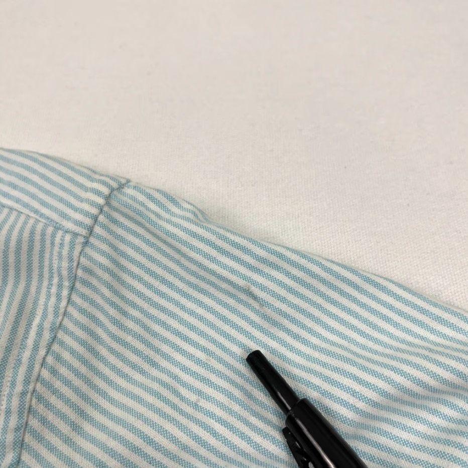 Polo Ralph Lauren VTG Ralph Lauren Sport Shirt Unisex Adults Medium White Blue Striped Button-Up Collared Flesh Pony Size US M / EU 48-50 / 2 - 7 Thumbnail