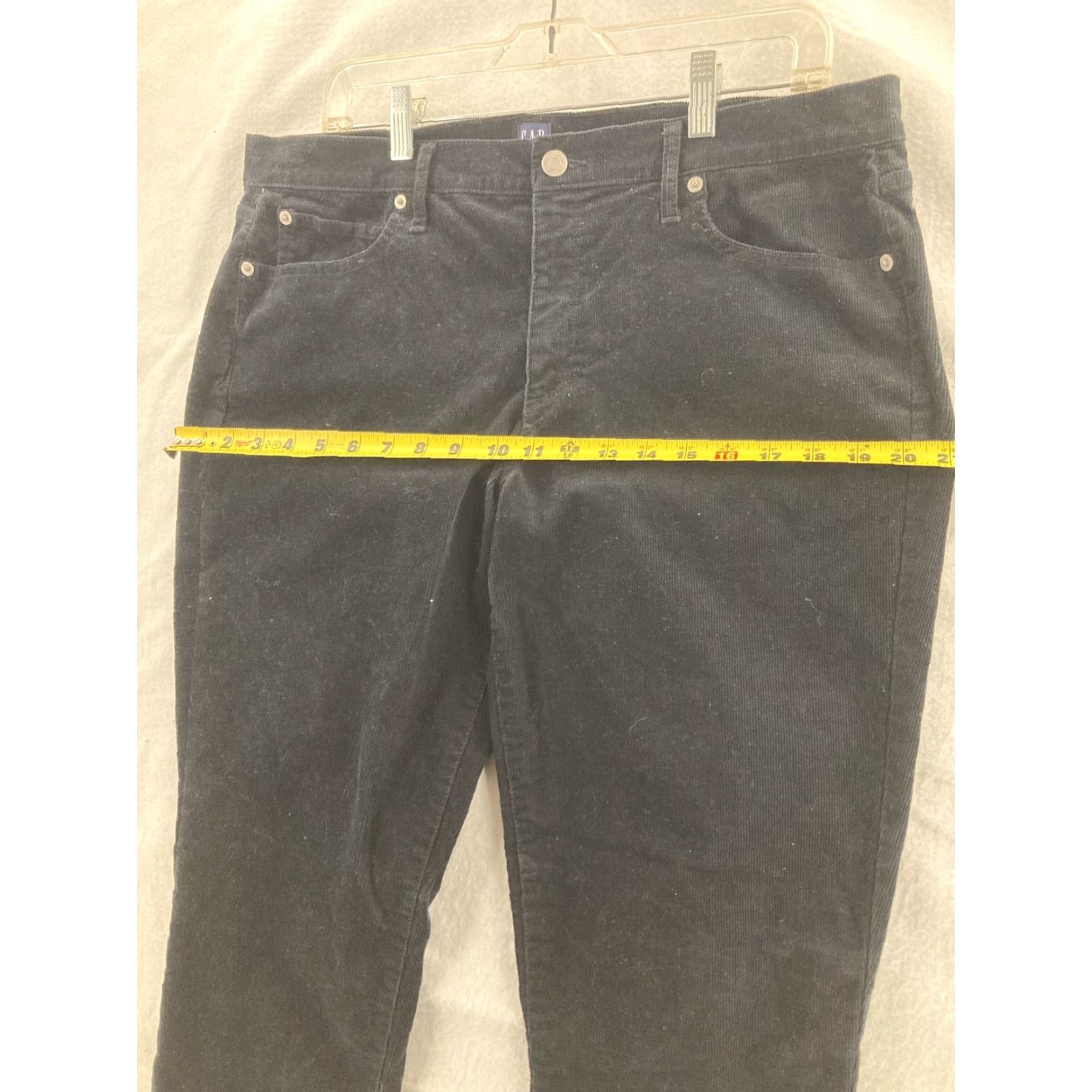 Gap Gap Corduroy Pants Womens 32T Black Stretch Slim Size 24" / US 00 / IT 34 - 4 Thumbnail