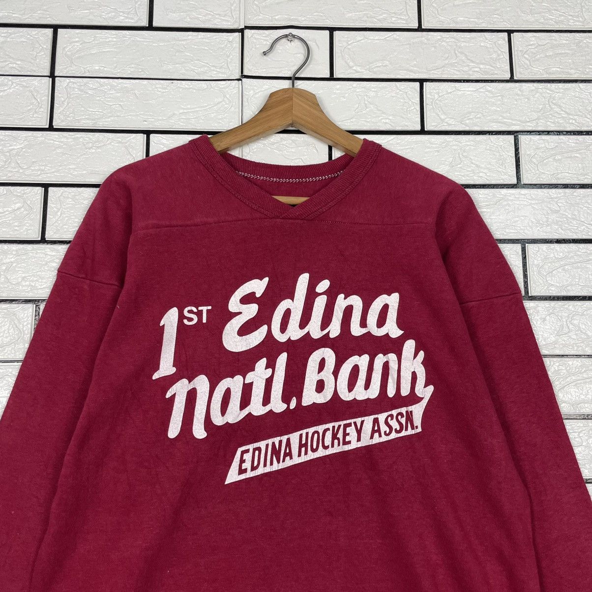 Russell Athletic Vtg Russel Athletic Edina Hockey Association Sweater Size XL / US 12-14 / IT 48-50 - 2 Thumbnail