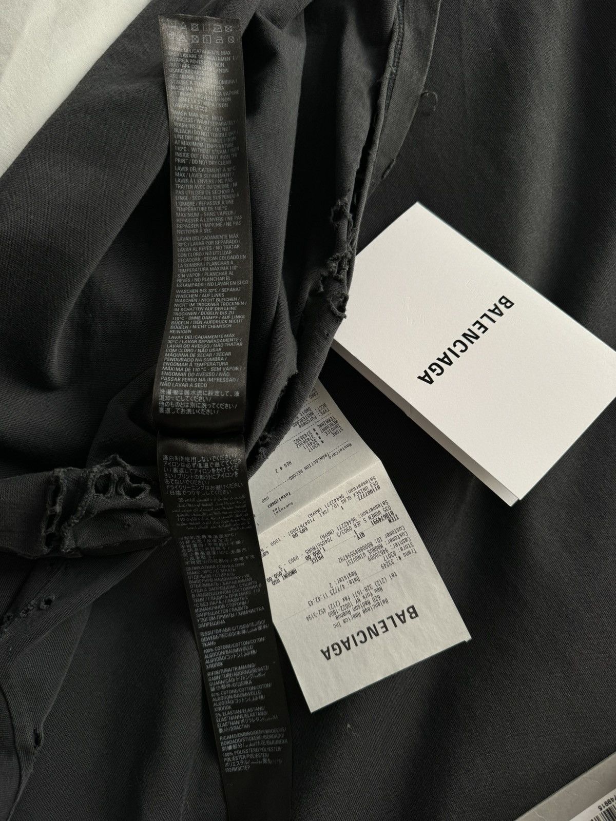Balenciaga Balenciaga 3B Sports Icon Repaired T-Shirt Size US XL / EU 56 / 4 - 18 Thumbnail