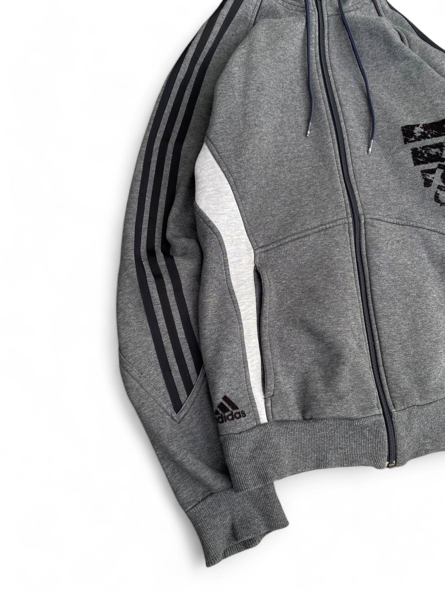 Adidas × Vintage Vintage Adidas Zip Hoodie Striped Size US M / EU 48-50 / 2 - 4 Thumbnail