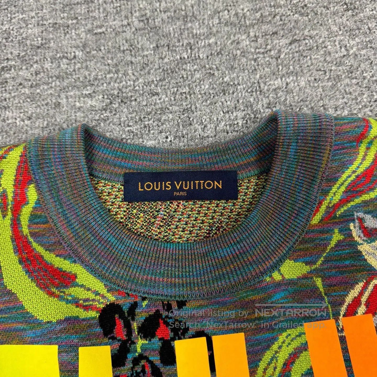 Louis Vuitton Louis Vuitton Slogan Logo Floral Wool Sweater. Size XS / US 0-2 / IT 36-38 - 5 Thumbnail