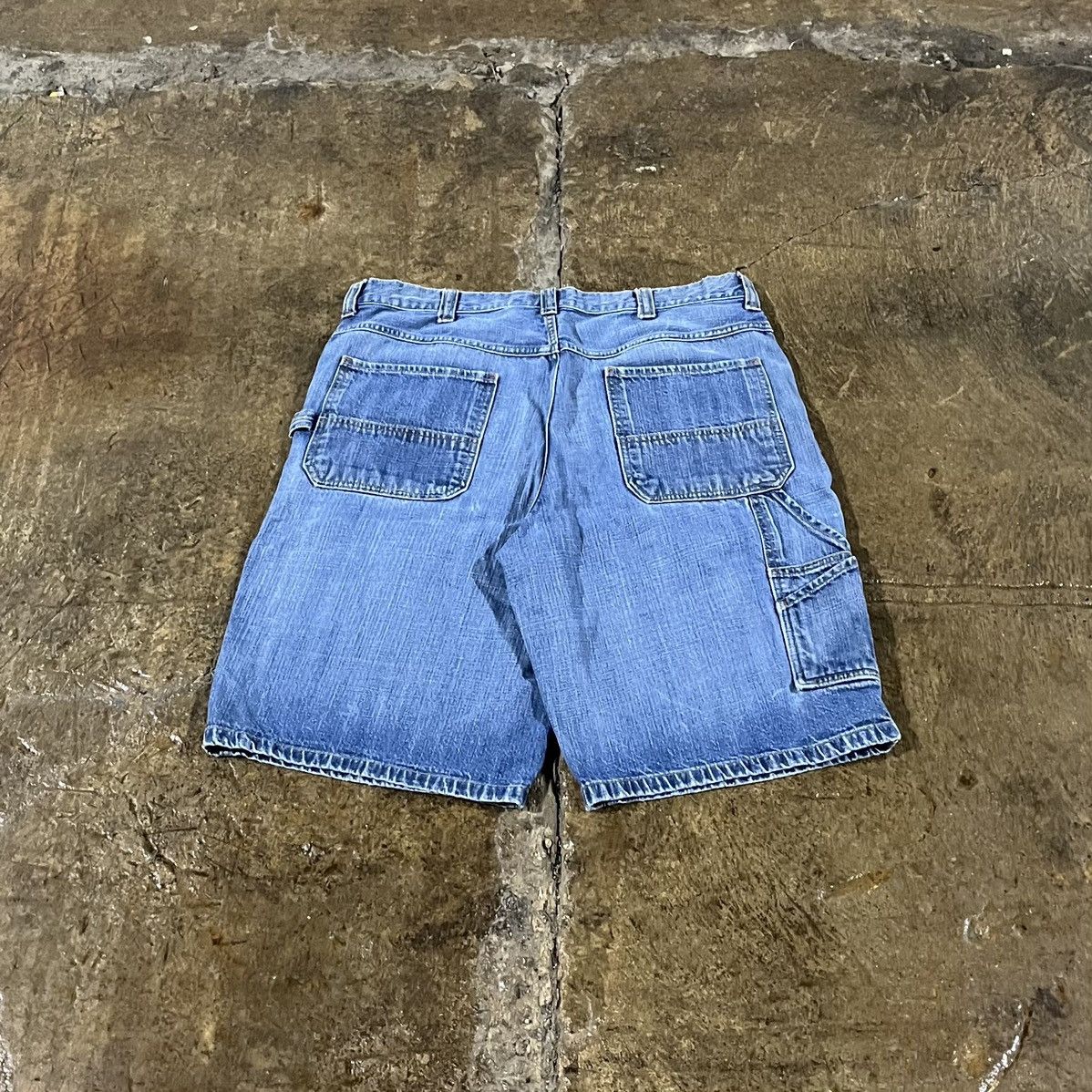 Carhartt × JNCO × Vintage Crazy Y2K Old Navy Carpenter Jorts Faded Baggy Skater Shorts Size US 36 / EU 52 - 1 Thumbnail