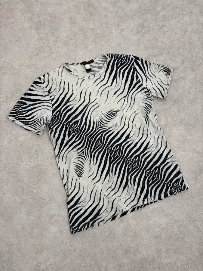 Roberto Cavalli 2000s Roberto Cavalli Black & White Zebra T-Shirt Size US S / EU 44-46 / 1 - 4 Thumbnail