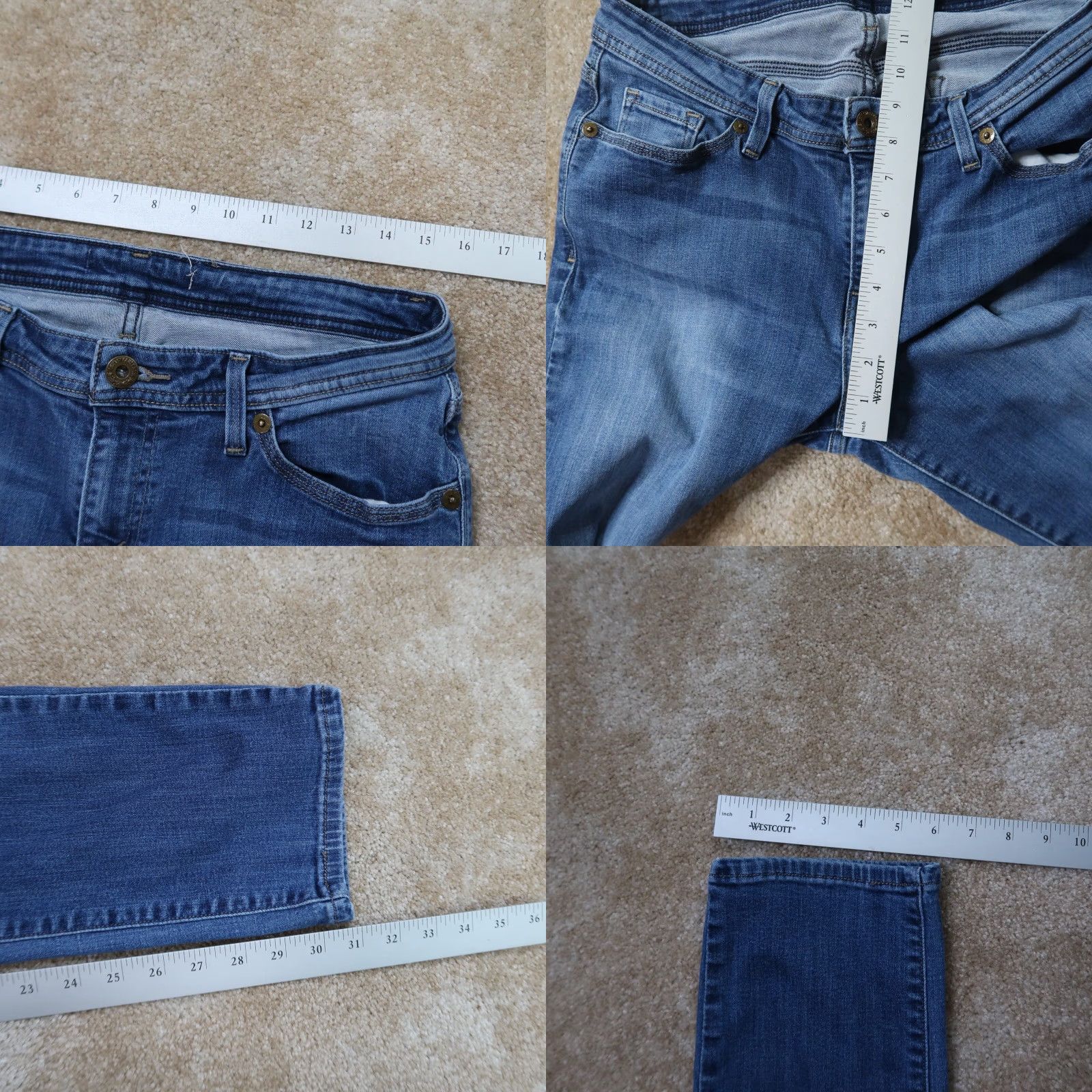 Levi's Levi's Jeans Womens 30x31 Mid Rise Straight Leg Blue Stretch Denim Size 30" / US 8 / IT 44 - 8 Thumbnail