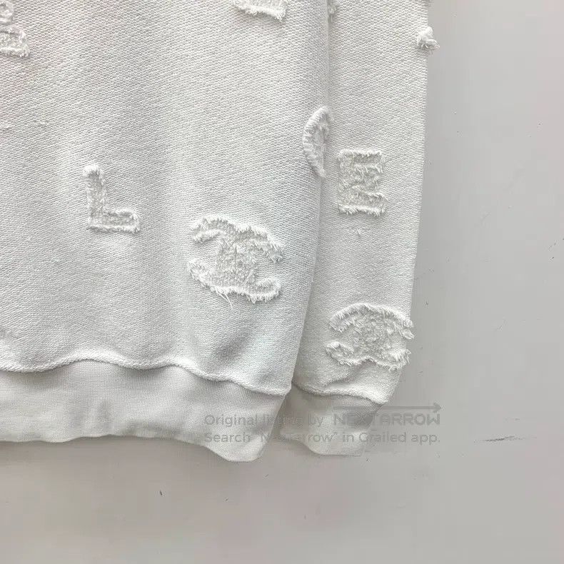 Chanel Chanel White logo embroidered cotton hooded drawstring lon Size XS / US 0-2 / IT 36-38 - 4 Thumbnail