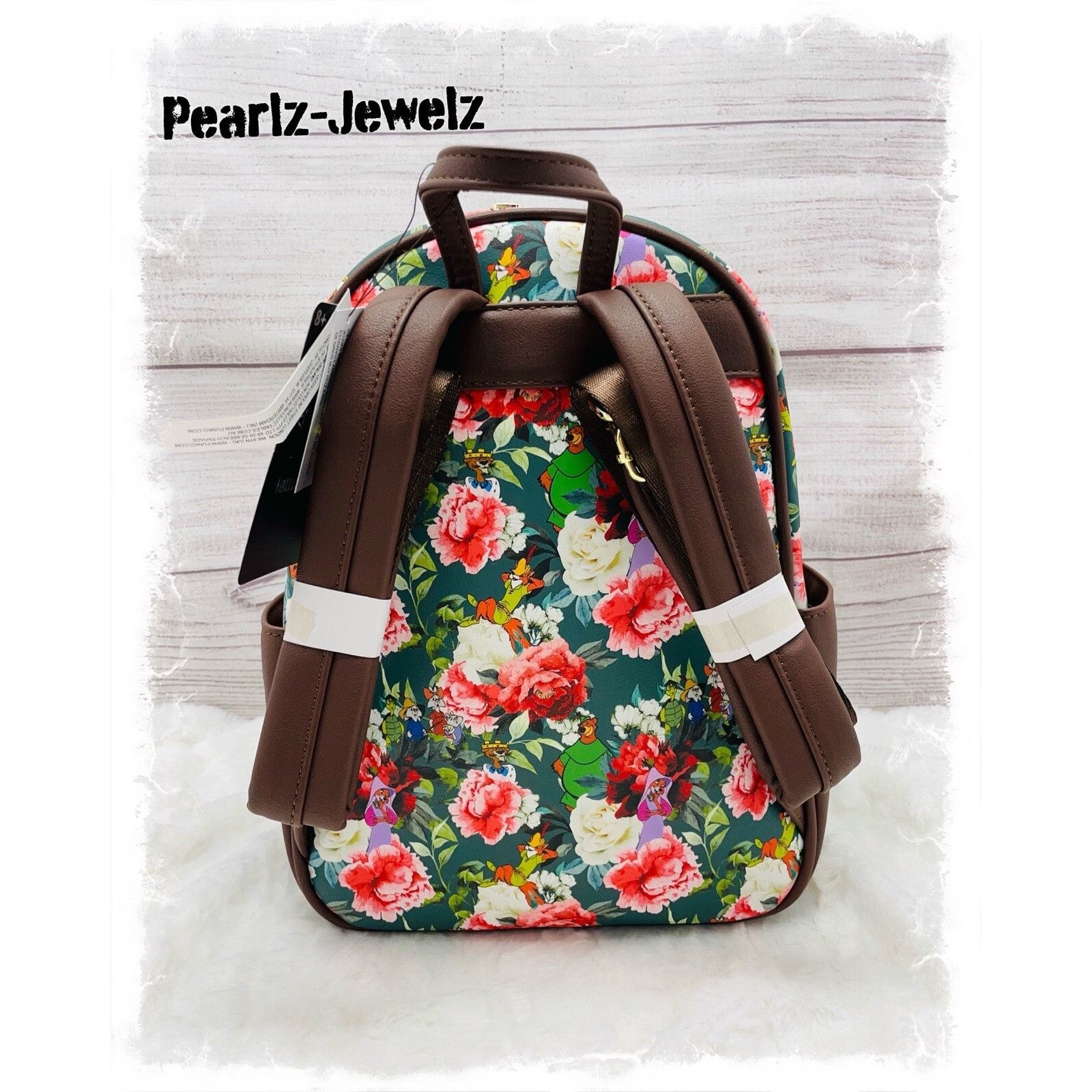 Disney Loungefly Disney Robin Hood Characters Floral Allover Mini B Size ONE SIZE - 4 Thumbnail