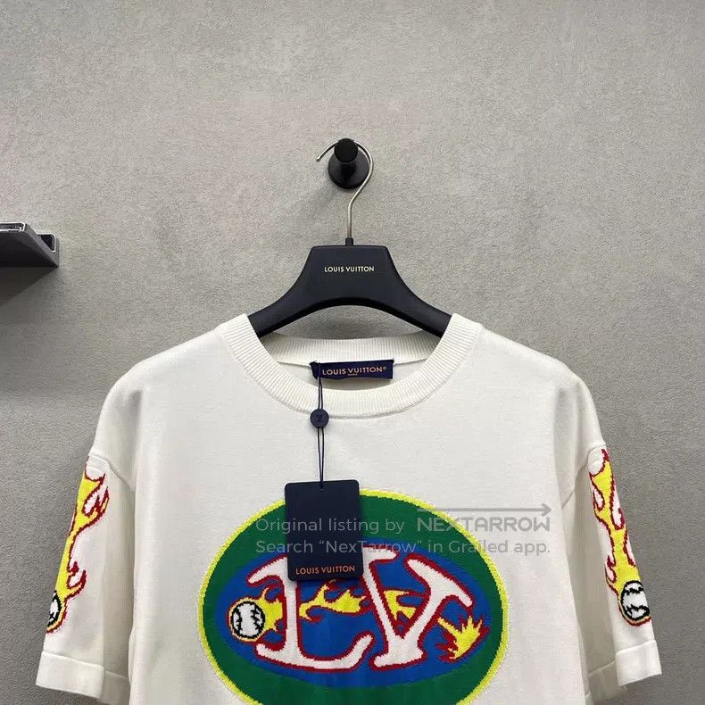 Louis Vuitton Louis Vuitton White flame baseball Logo knit short sleeve Size US S / EU 44-46 / 1 - 4 Thumbnail