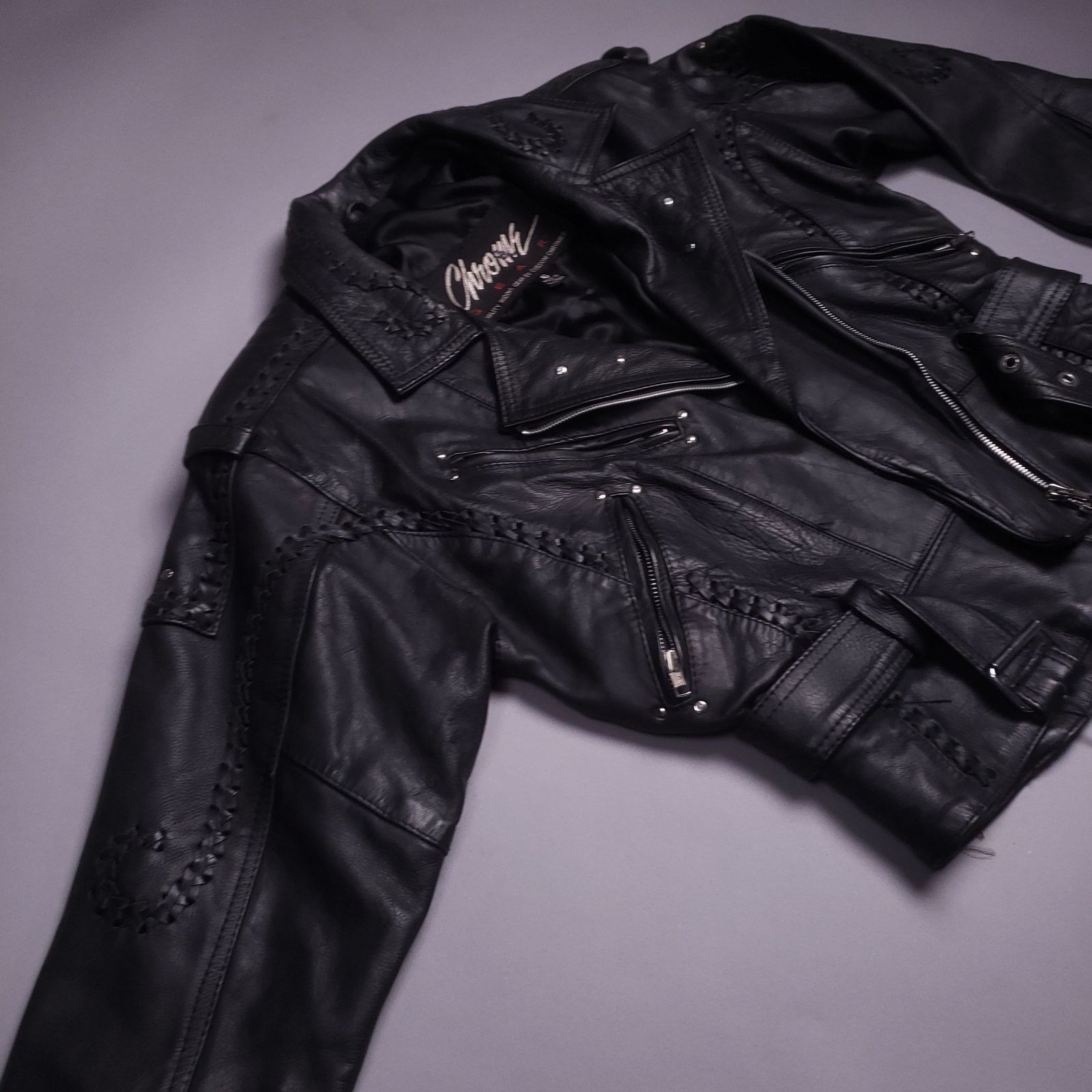 Vintage Vintage 80s Chrome Gear Womens Leather Jacket Size M / US 6-8 / IT 42-44 - 4 Thumbnail
