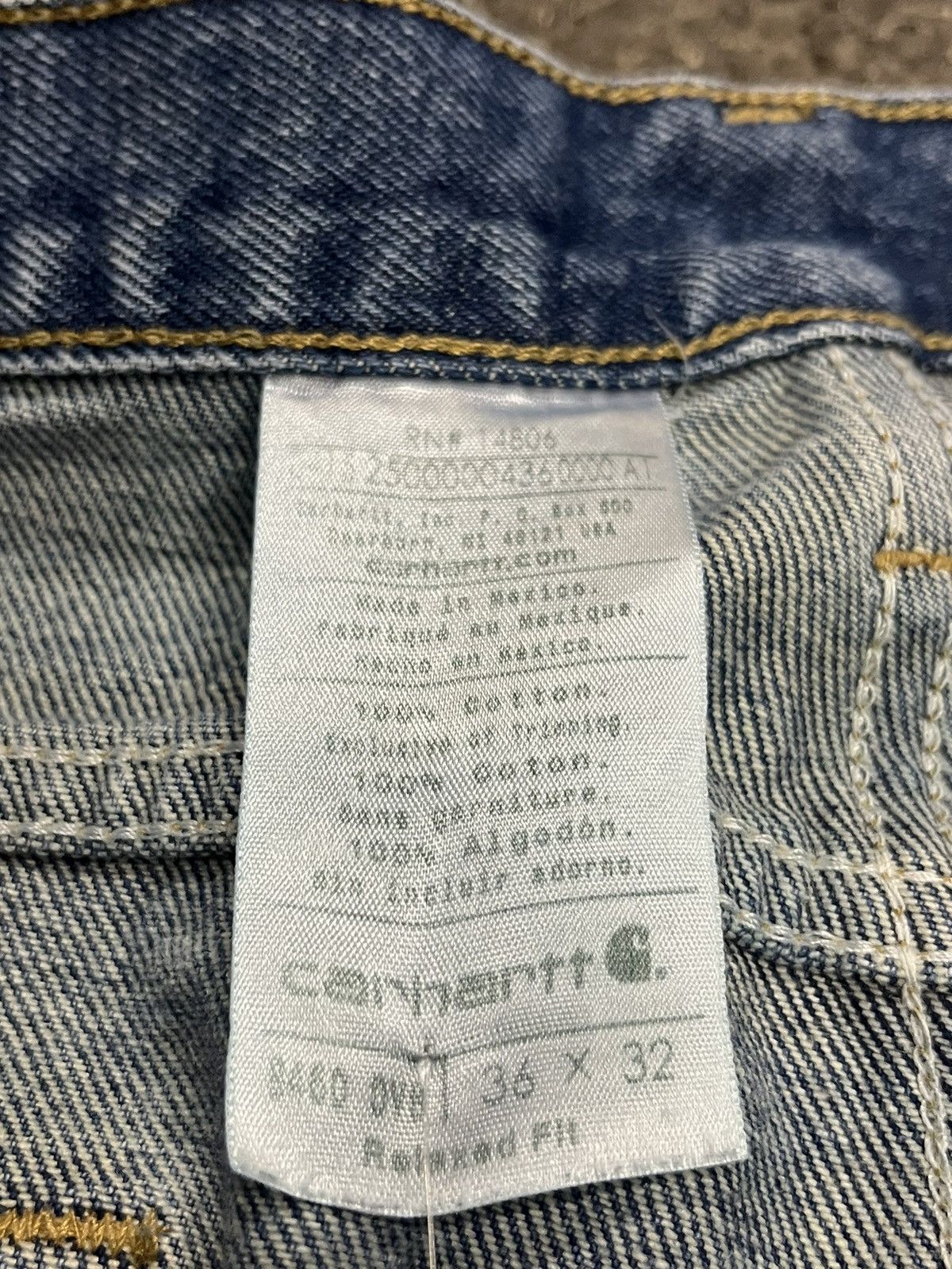 Carhartt × Vintage Carhartt baggy fit denim pants thrashed skater faded hype Size US 36 / EU 52 - 9 Thumbnail