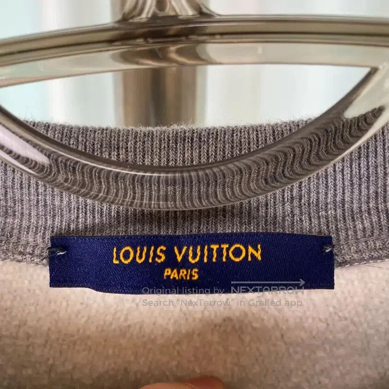 Louis Vuitton Louis Vuitton Gray Cotton Men's Sweatshirt . Size US L / EU 52-54 / 3 - 3 Thumbnail