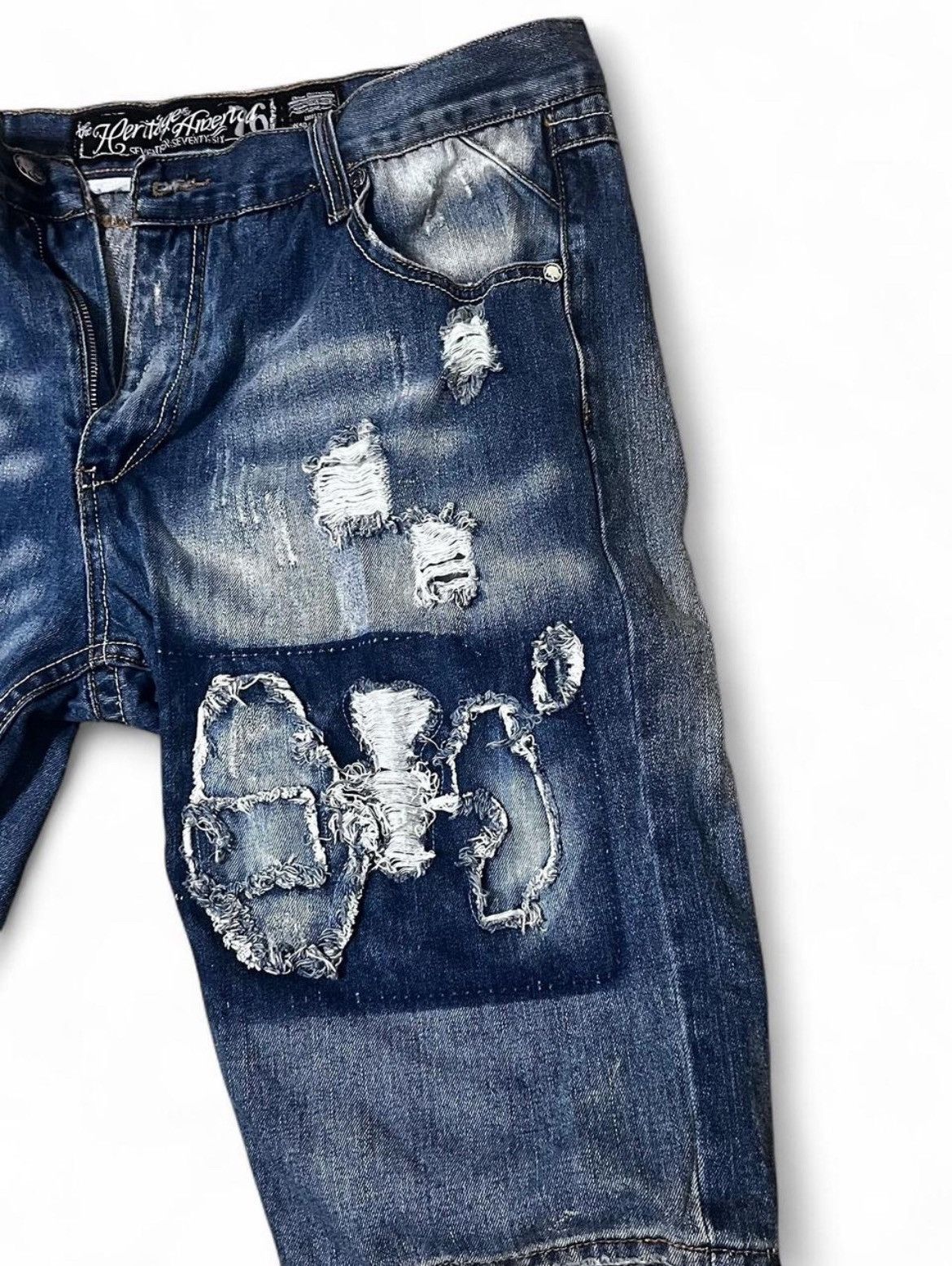 If Six Was Nine × Japanese Brand × Vintage Vintage distressed denim jorts Size US 40 / EU 56 - 2 Thumbnail