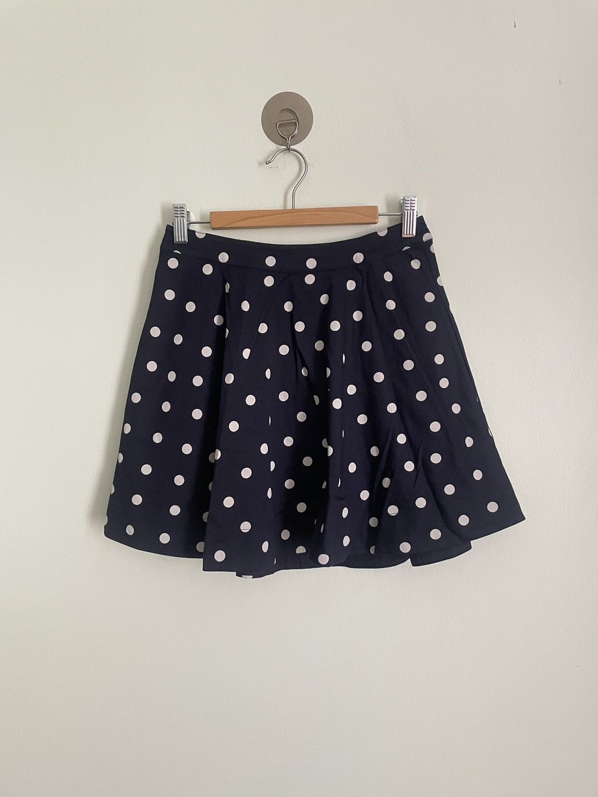 image of Kate Spade Polka Dot Skirt in Navy White, Women's (Size 26)