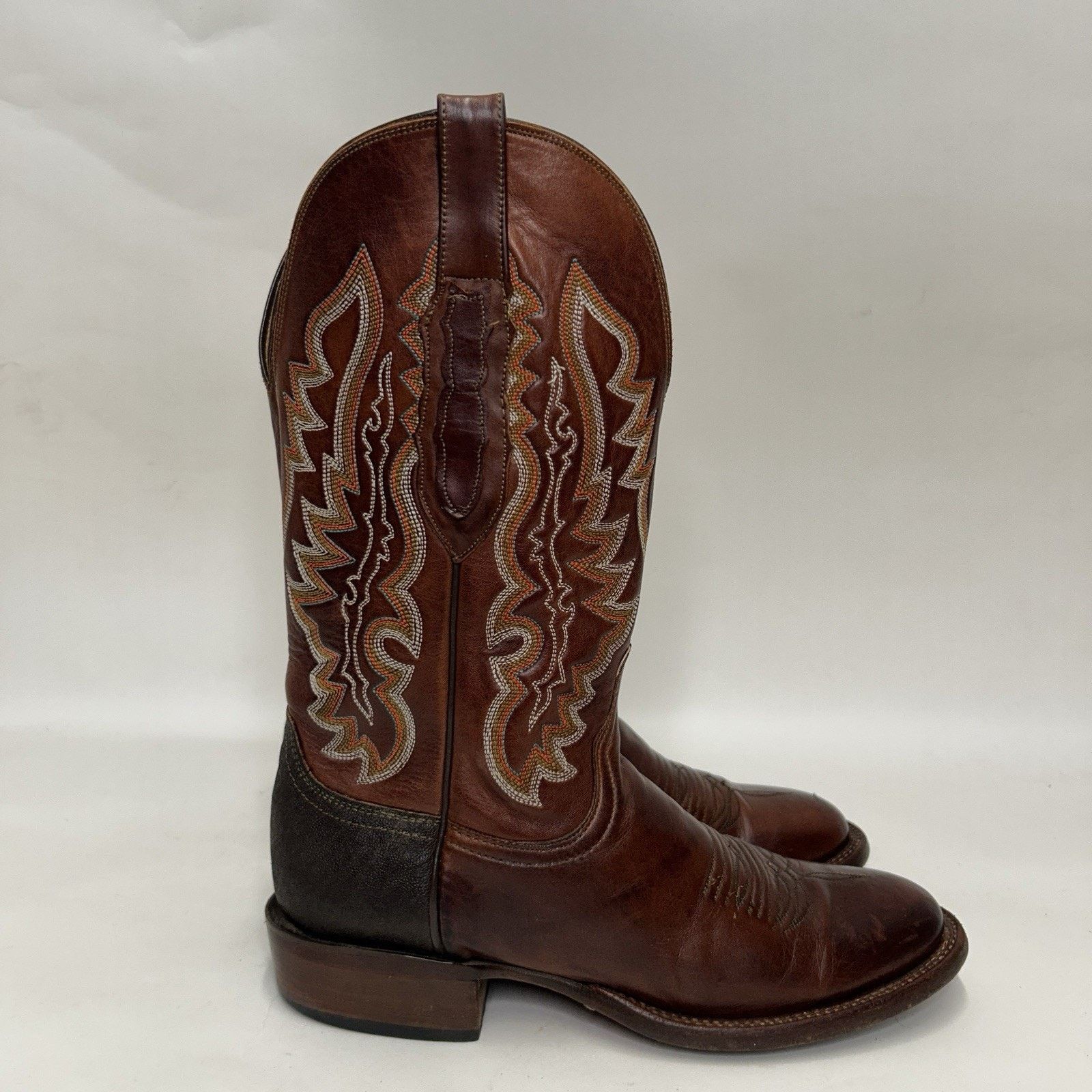 Lucchese Lucchese Shark Skin Square Toe Cowboy Boots “Brown” Size US 8 / EU 41 - 4 Thumbnail