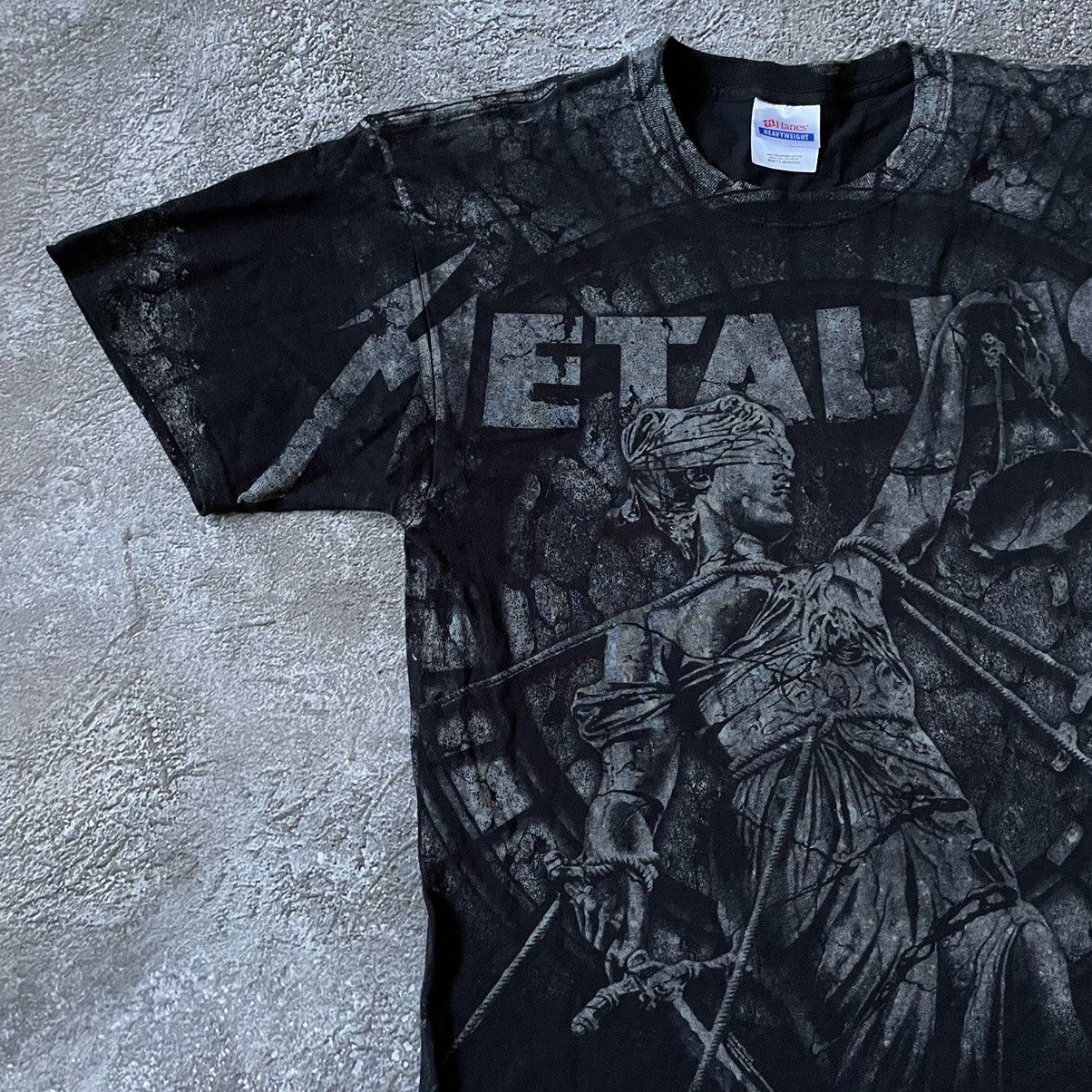 Band Tees Vintage 00s METALLICA BAND PUNK GOTH FACE ABSTRACT HORROR Size US L / EU 52-54 / 3 - 4 Thumbnail