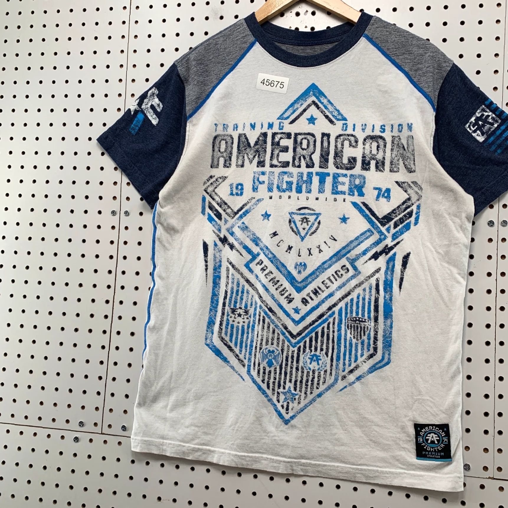 Vintage American Fighter Training T Shirt Mens M White Size US M / EU 48-50 / 2 - 3 Thumbnail