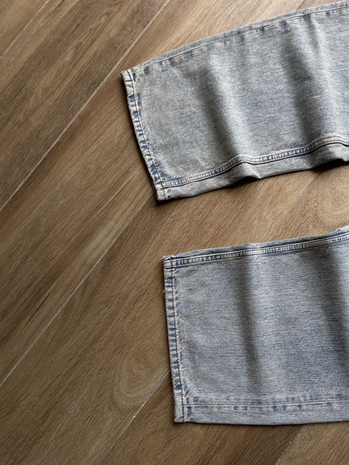 Japanese Brand Vintage Baggy Jeans Washed Flared Wide Avant Garde Japanese Size US 30 / EU 46 - 4 Thumbnail