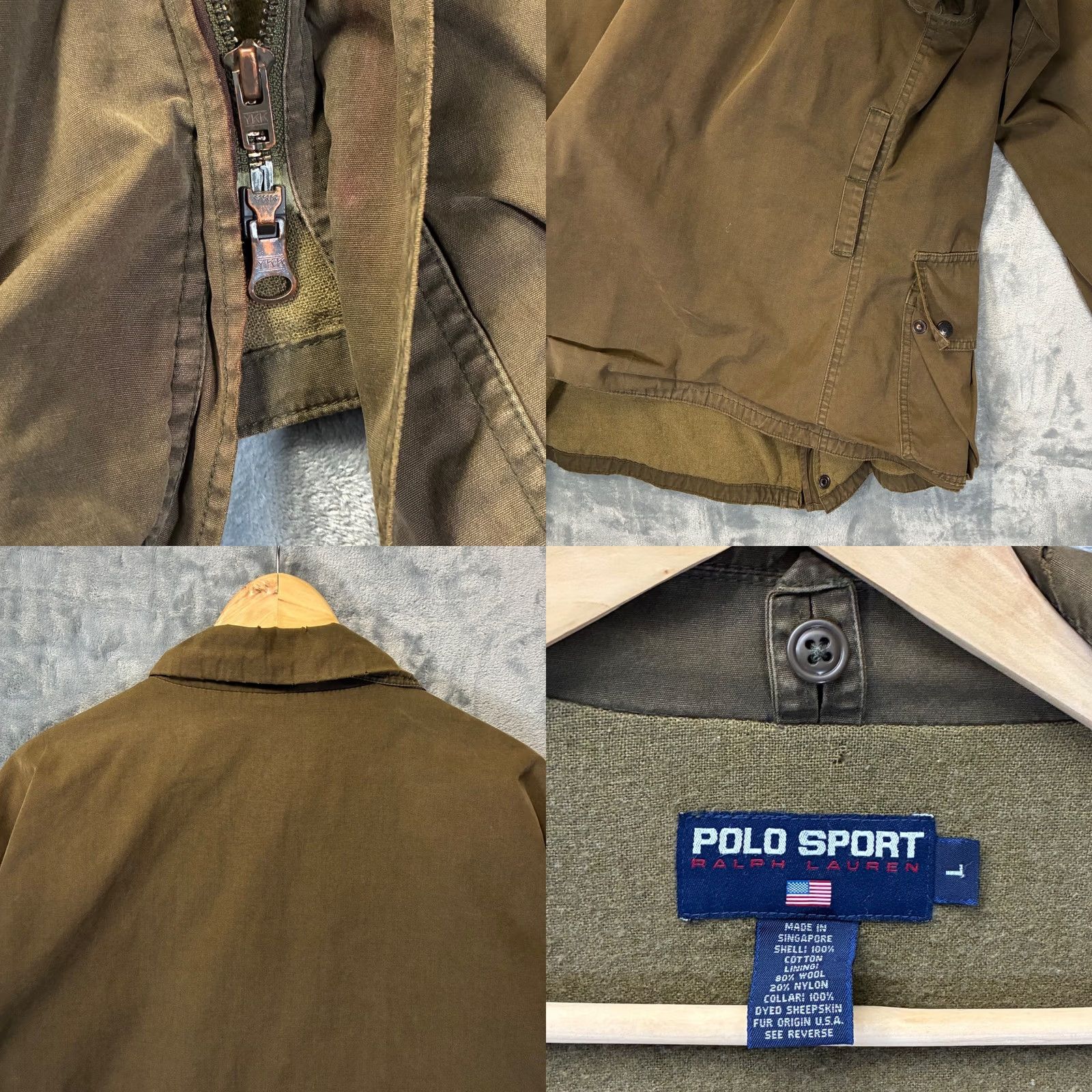 Polo Ralph Lauren VINTAGE Polo Ralph Lauren Sport Utility Field Jacket Wool Lined Green Olive mens L Jacket Size US L / EU 52-54 / 3 - 8 Thumbnail