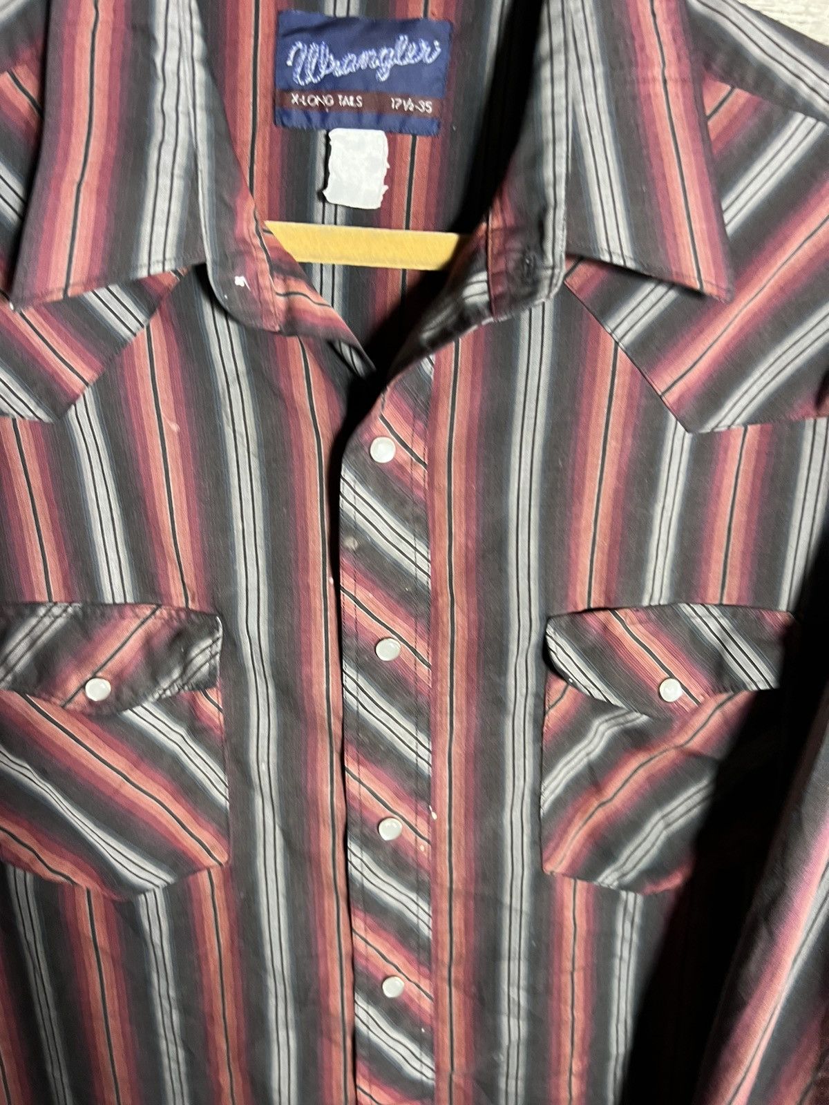 Vintage × Wrangler Vintage Striped Wrangler Western Wear Shirt Size US XL / EU 56 / 4 - 5 Thumbnail
