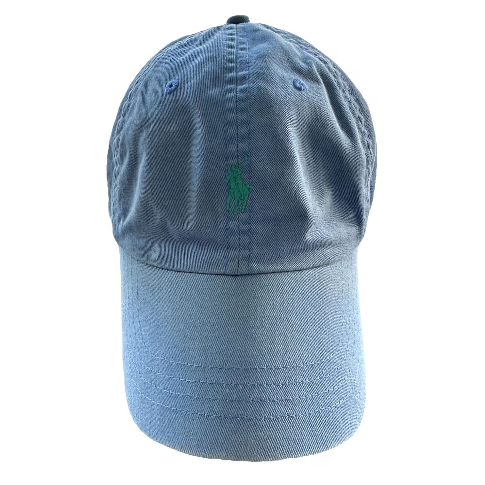 Polo Ralph Lauren VINTAGE Polo Ralph Lauren Hat Cap Leather Strapback Embroidered Pony Light Blue 90s Grunge Y2K Baseball Cap Mens One Size Adjustable Lightweight Size US M / EU 48-50 / 2 - 2 Thumbnail