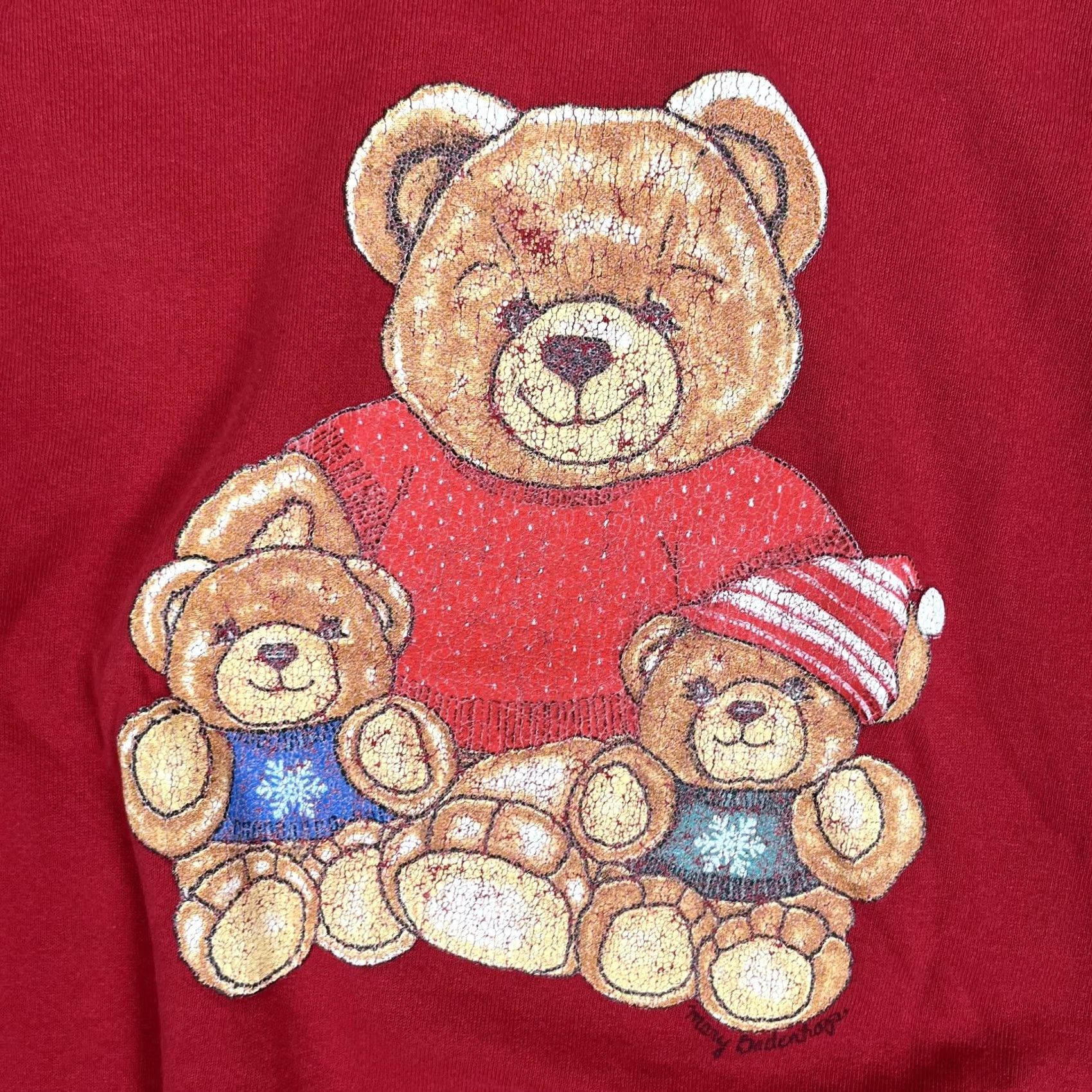 Vintage VINTAGE Gopher Sport Sweatshirt Womens M Red Teddy Bear Christmas Mock Neck 90s Size M / US 6-8 / IT 42-44 - 2 Thumbnail
