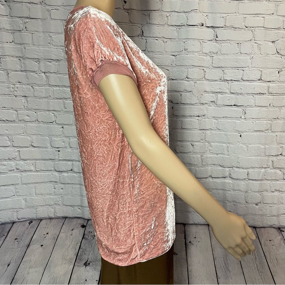 Theory New Theory Crushed Crinkle Velvet Antique Rose Rayon Silk T Size XS / US 0-2 / IT 36-38 - 4 Thumbnail