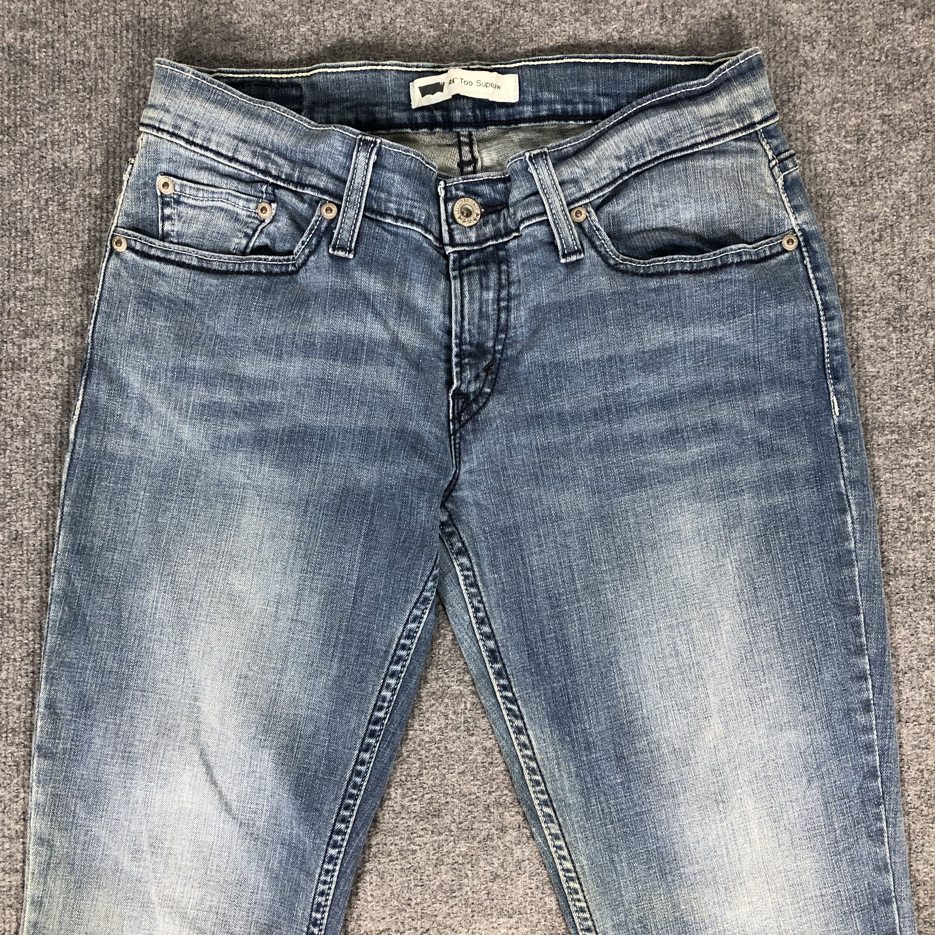 Levi's × Vintage Womens Vintage Levis 524 Jeans Flare Too Superlow L1111W Size 30" / US 8 / IT 44 - 2 Thumbnail