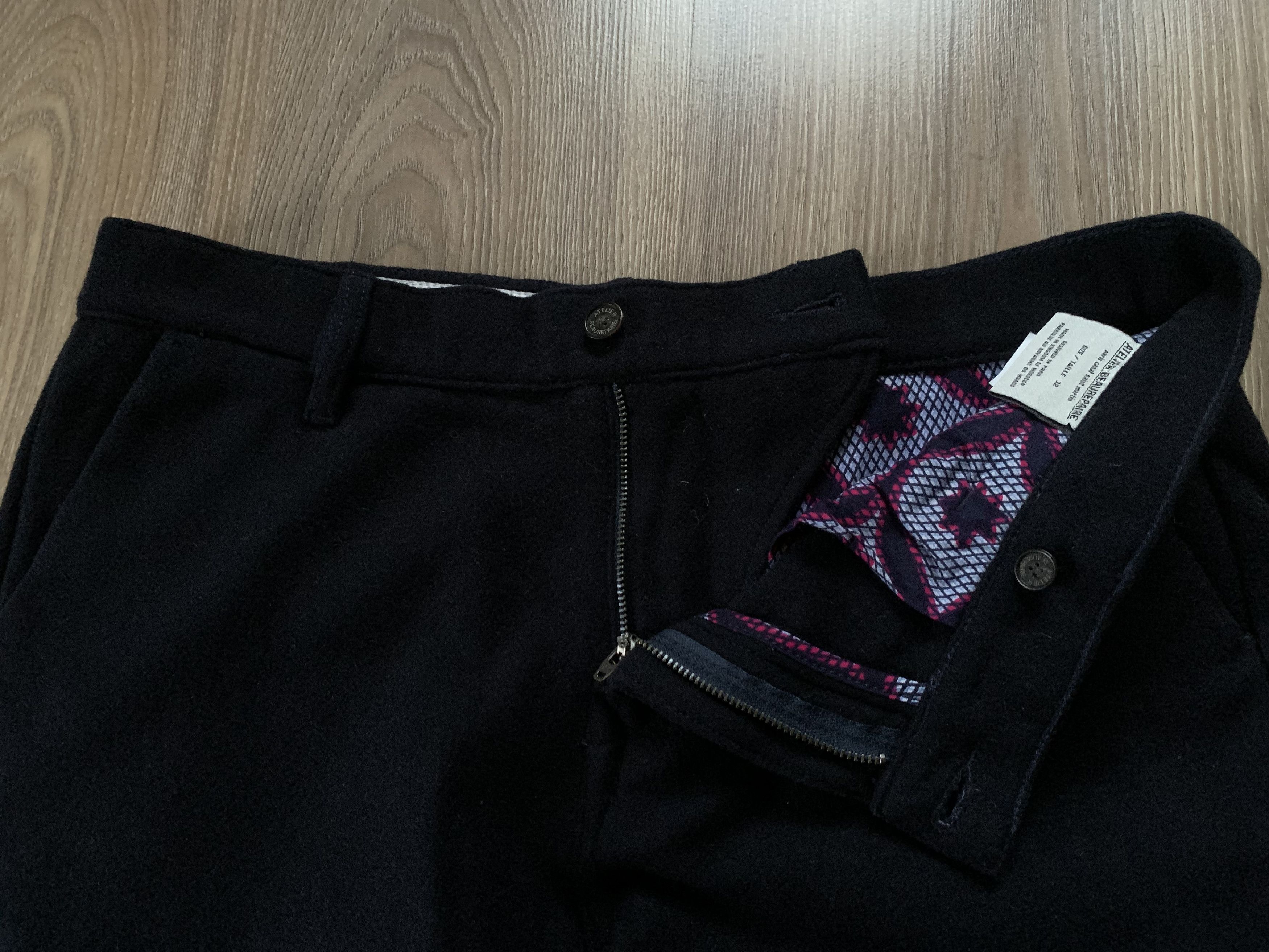 Designer Atelier Beaurepaire Black Wool Pants Trousers Size US 32 / EU 48 - 6 Thumbnail