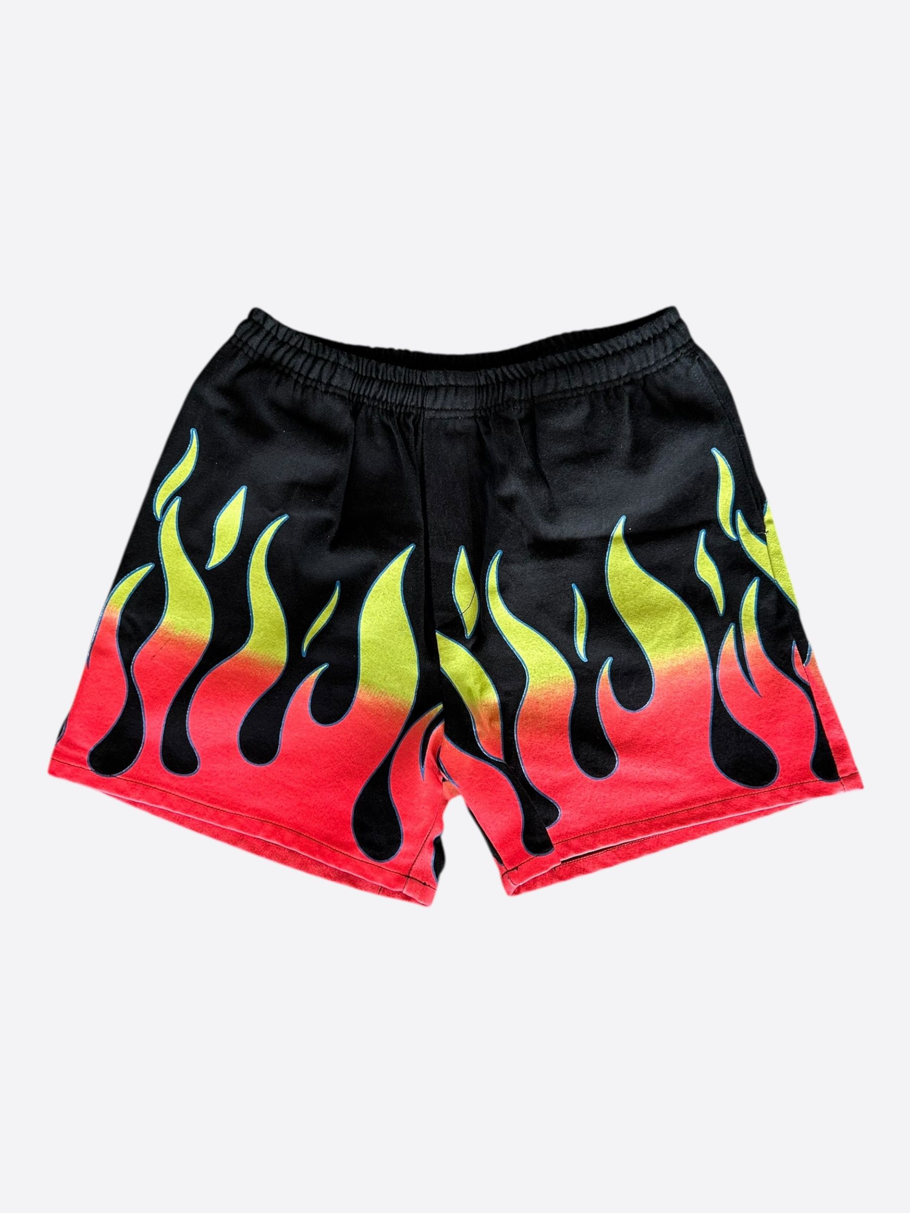 Gallery Dept. Gallery Dept Black & Multicolor Flame Graphic Zuma Shorts Size US 28 / EU 44 - 1 Thumbnail