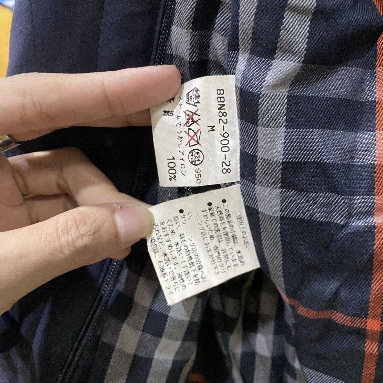 Burberry Vintage Burberrys Navy Nova Check Lining Field Coat Jacket Size US M / EU 48-50 / 2 - 20 Thumbnail