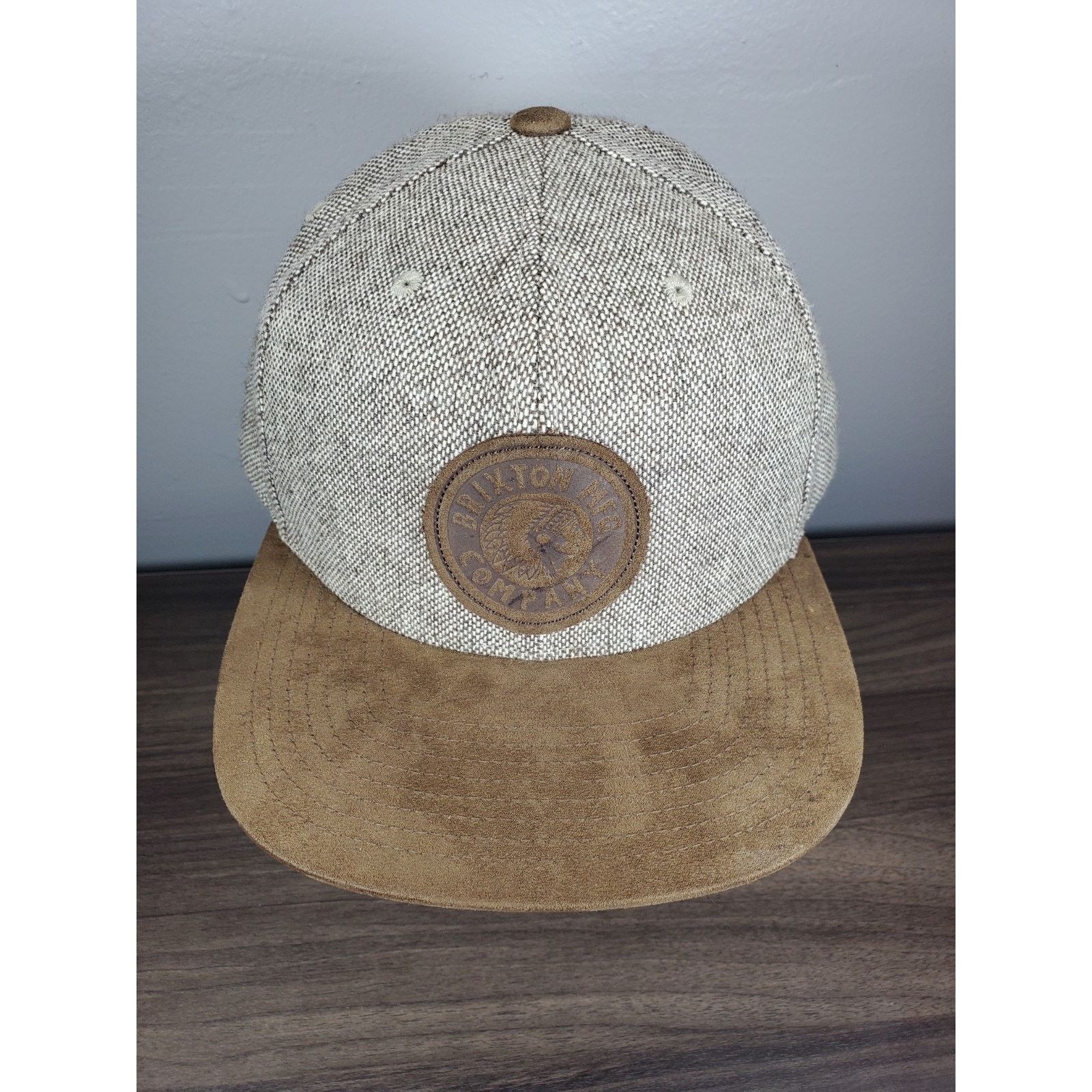 Brixton Brixton MFG Company Snapback Cap Hat Brown Tan Leather Patch Size ONE SIZE - 4 Thumbnail