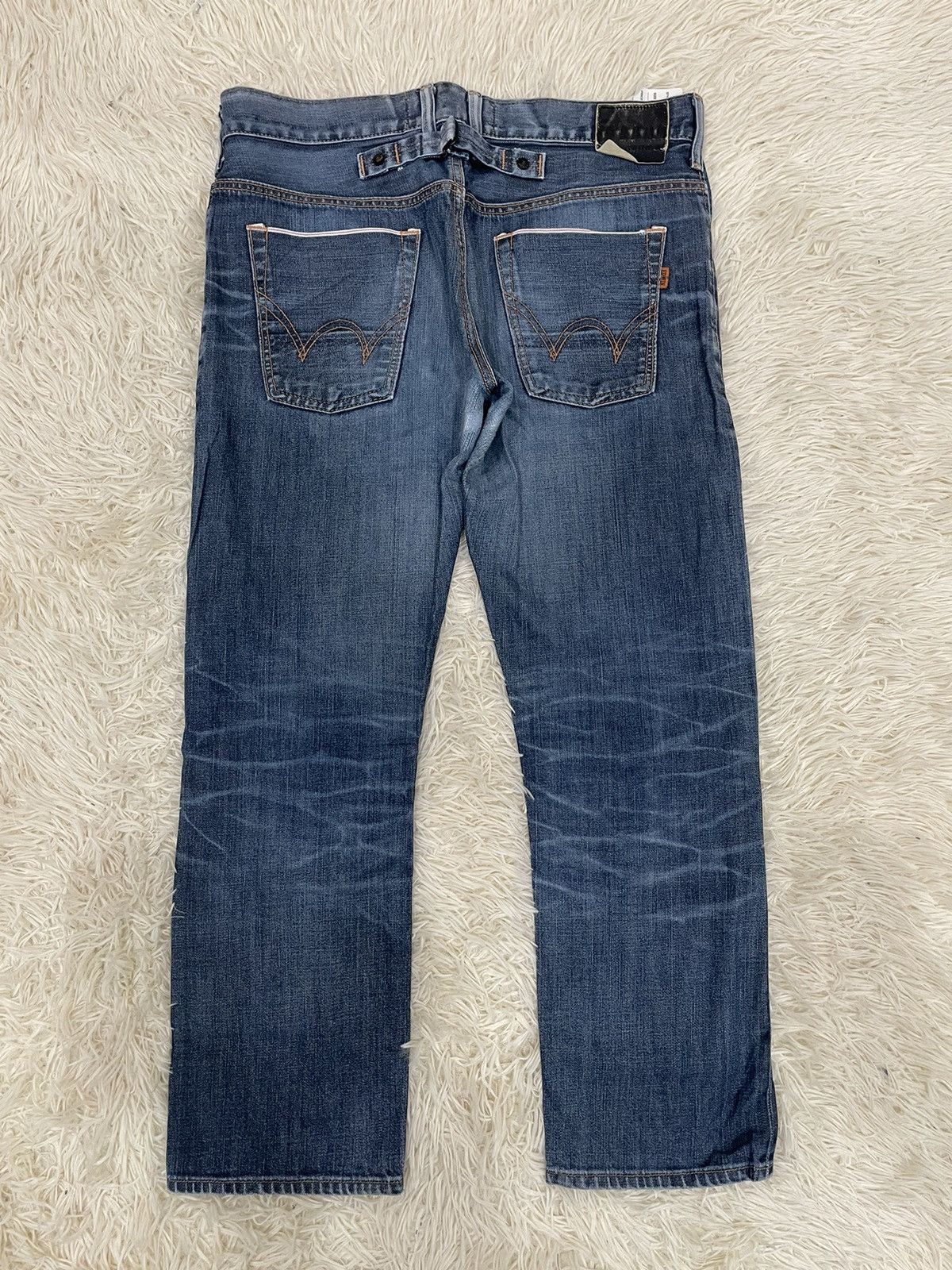 Distressed Edwin Buckle Back Selvedge