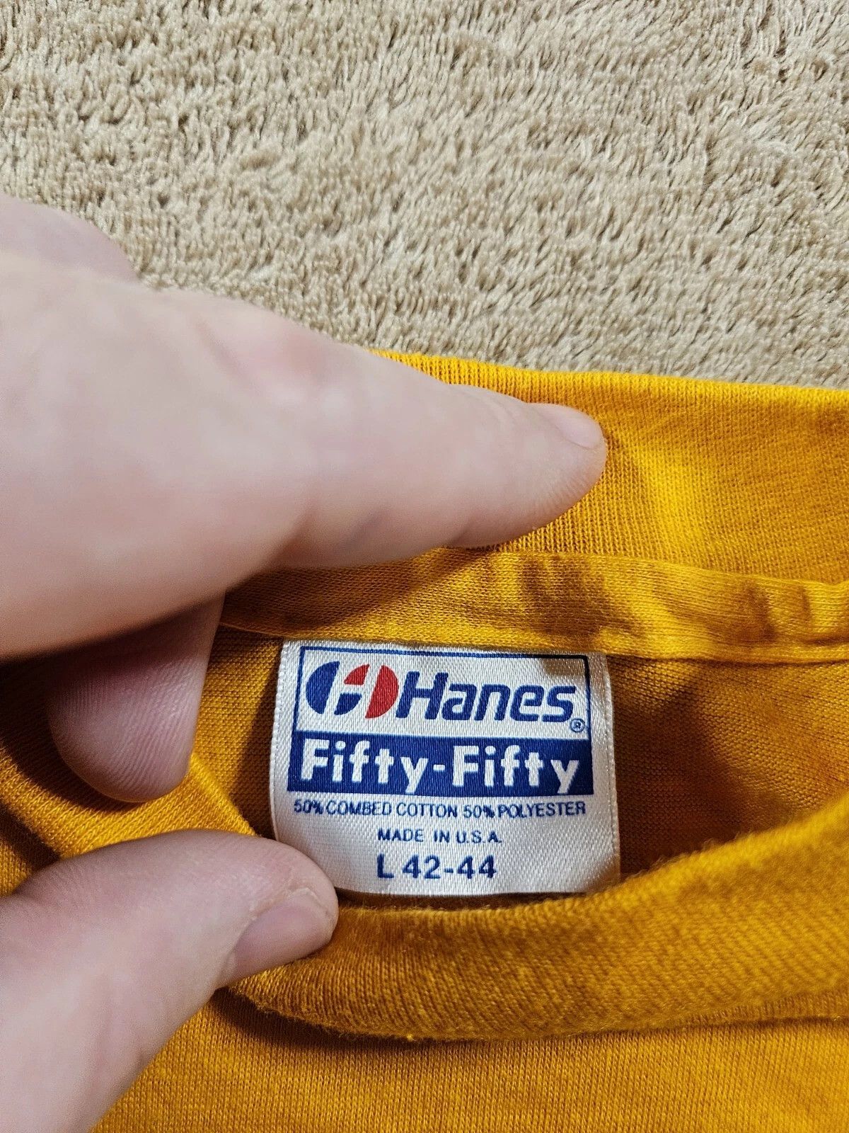 Vintage VINTAGE 80s Motocross T-shirt Hanes Fifty Fifty Size US L / EU 52-54 / 3 - 5 Thumbnail