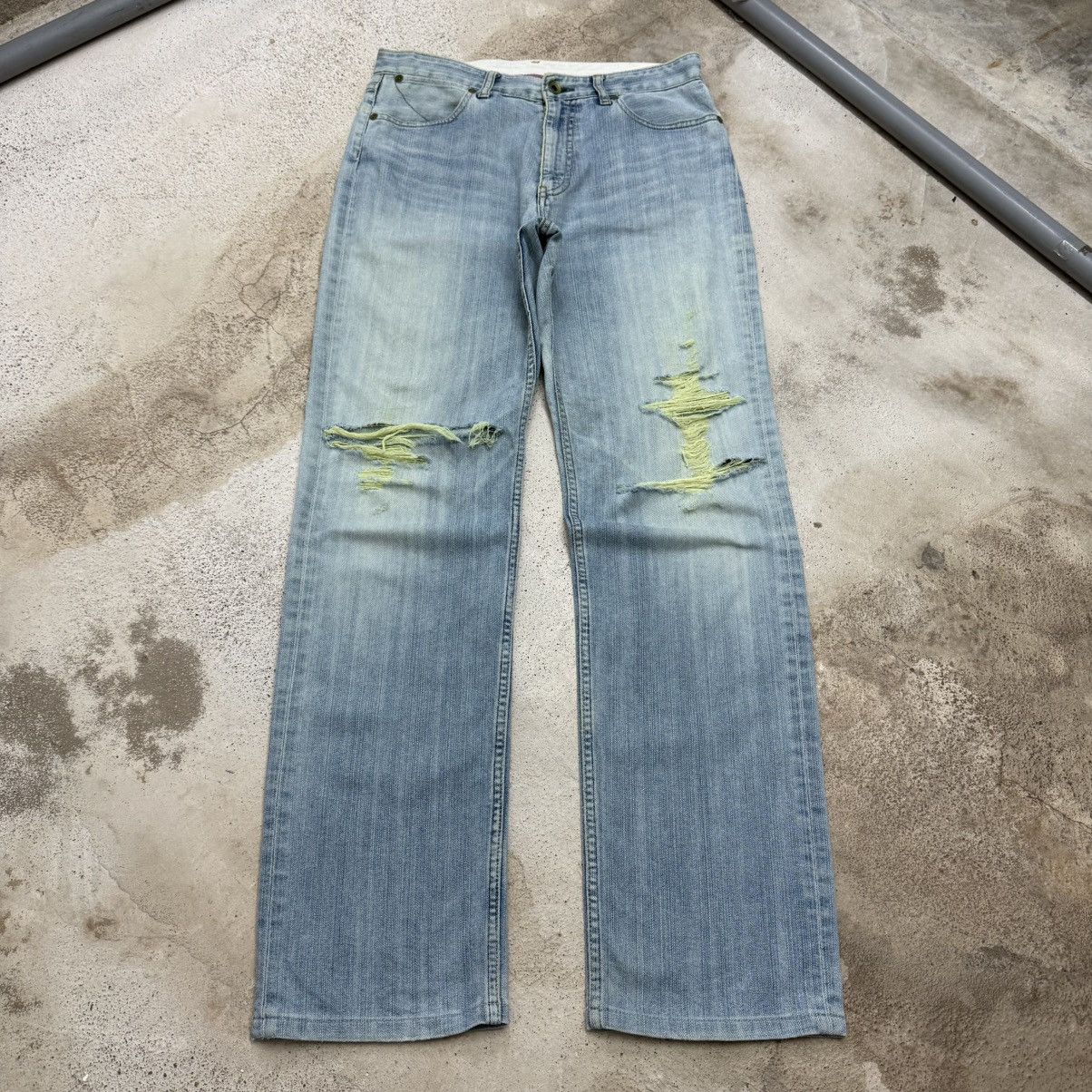 Element Element Distressed Flourescent Thread Denim Pants Size US 29 - 3 Thumbnail