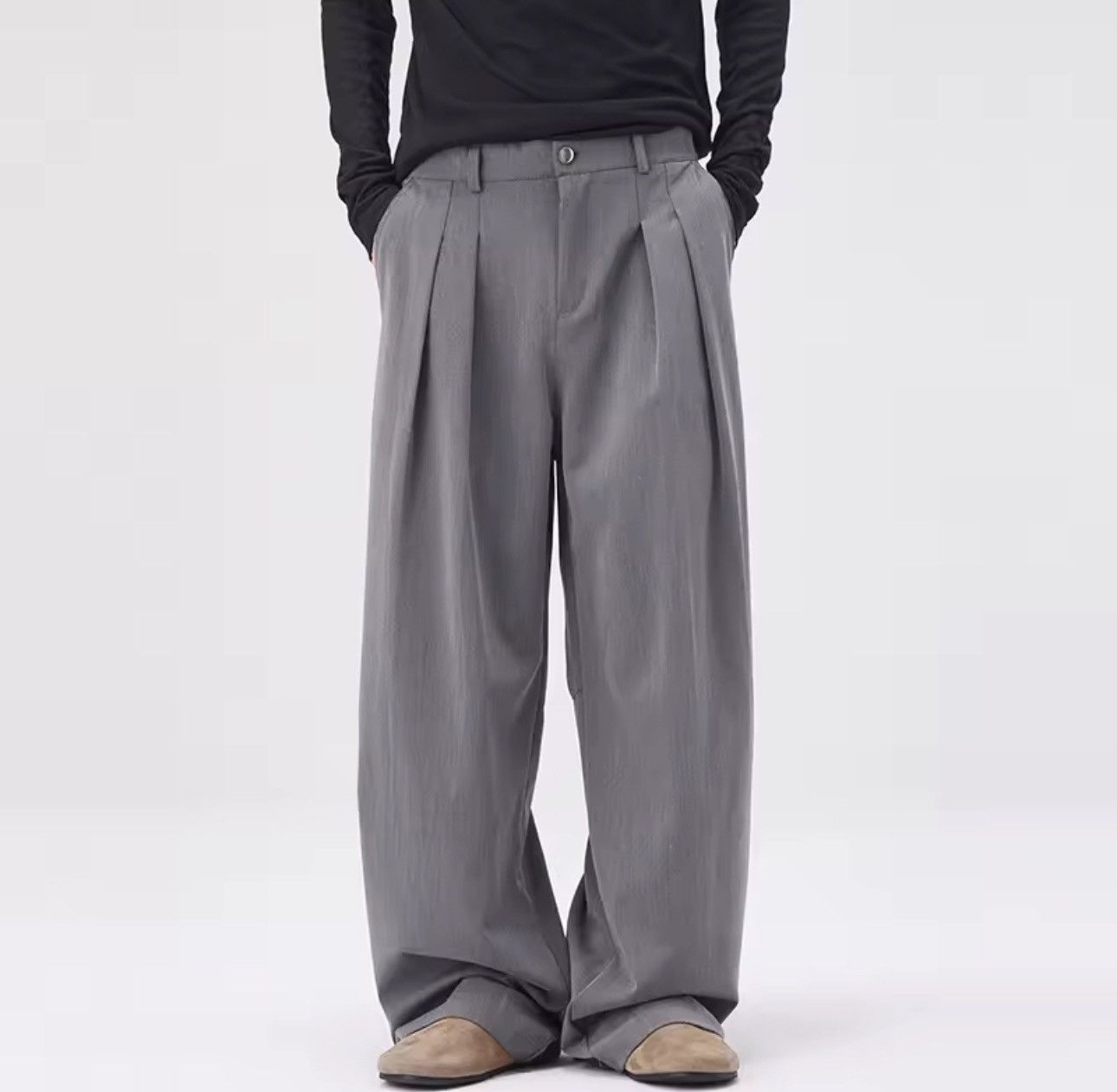 Other Casual Loose Straight School Gray Soft Pants Size US 32 / EU 48 - 1 Thumbnail
