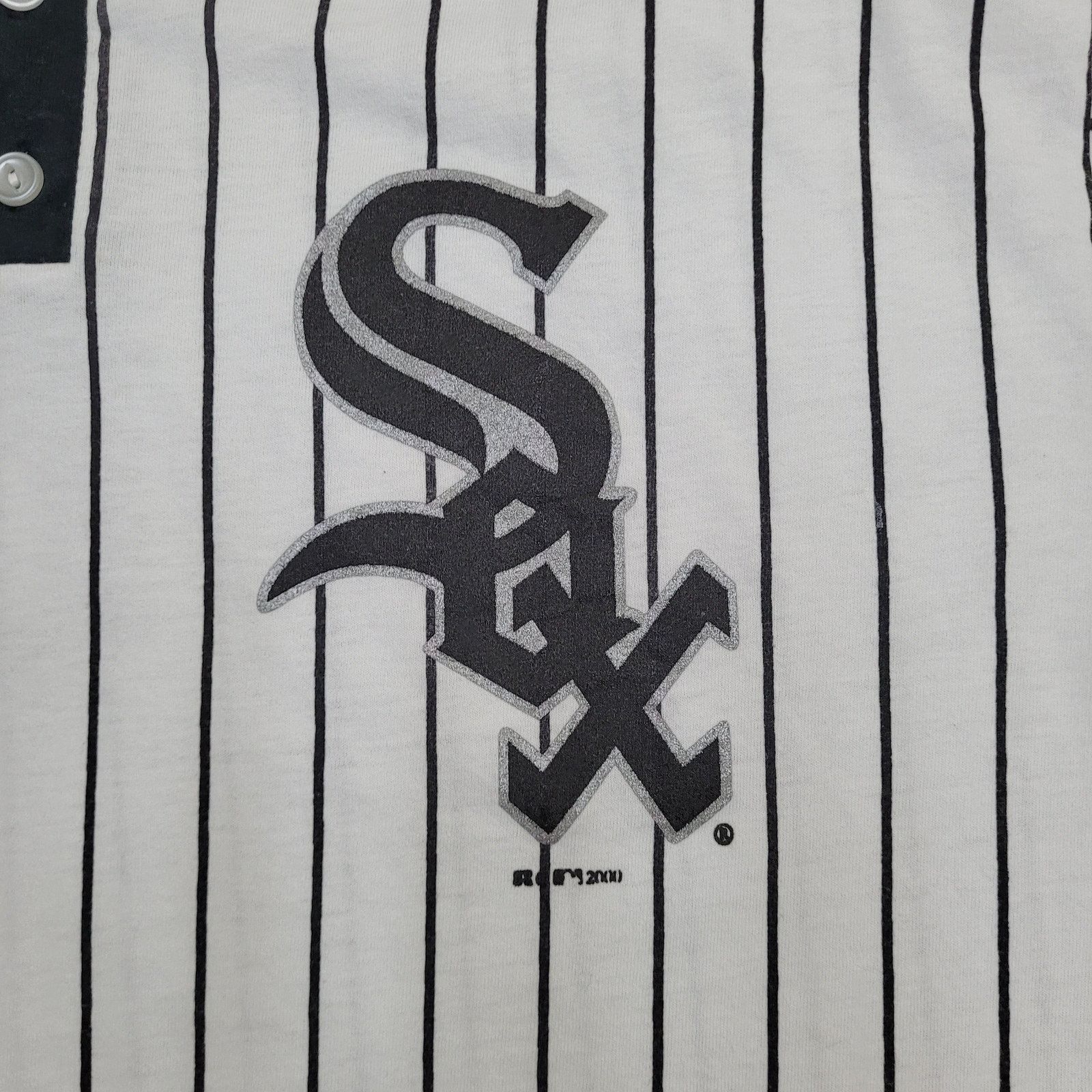 Russell Athletic Vintage Chicago White-Sox Henley Shirt XL 23x29 Striped Size US XL / EU 56 / 4 - 7 Thumbnail