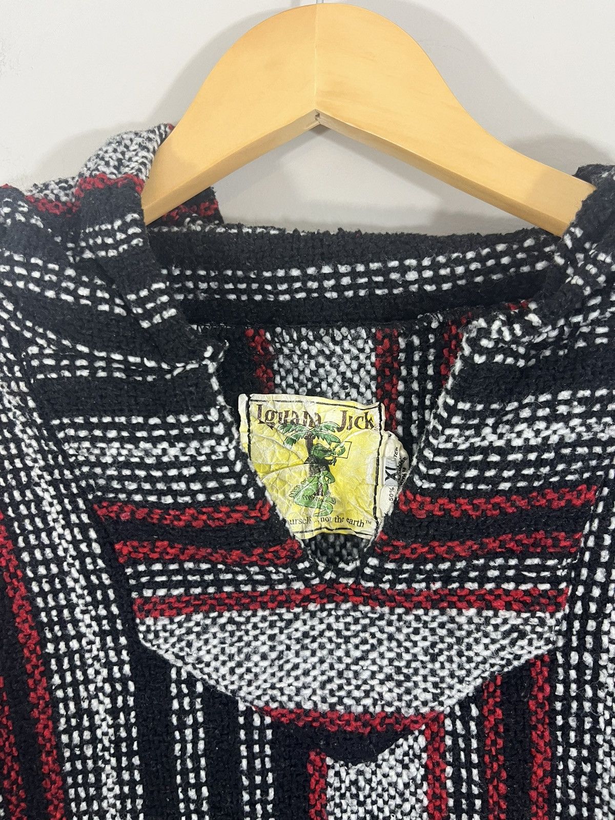 Vintage Distressed Faded Drug Rug Striped Baha Hoodie Size US L / EU 52-54 / 3 - 3 Thumbnail