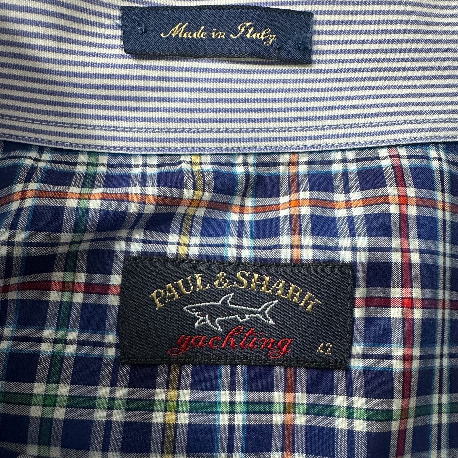 Paul & Shark Paul & Shark Shirt Mens 42 Blue Long Sleeve Button-Down Size US L / EU 52-54 / 3 - 6 Thumbnail