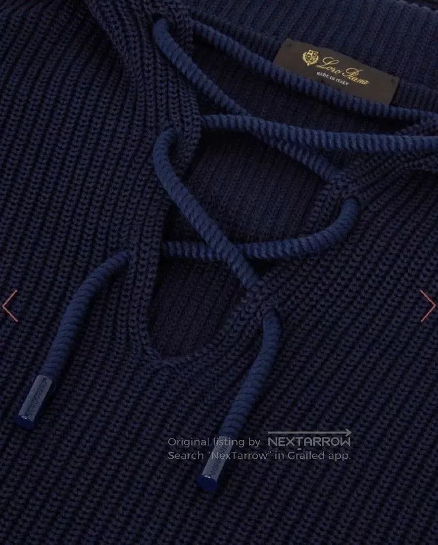 Loro Piana Loro Piana Women's Navy Hooded Knit. Size US S / EU 44-46 / 1 - 4 Thumbnail